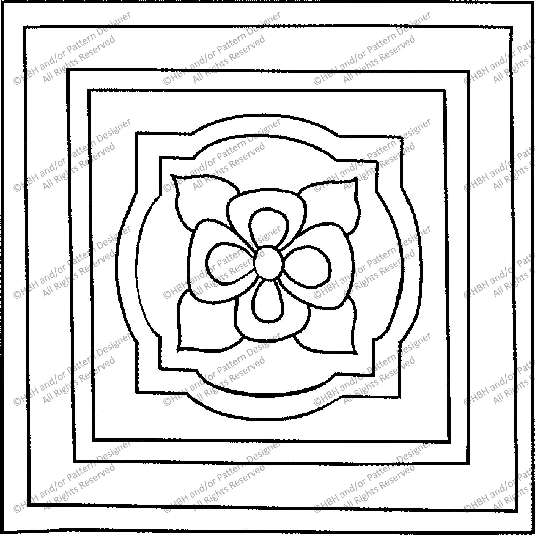 Simplicity, rug hooking pattern