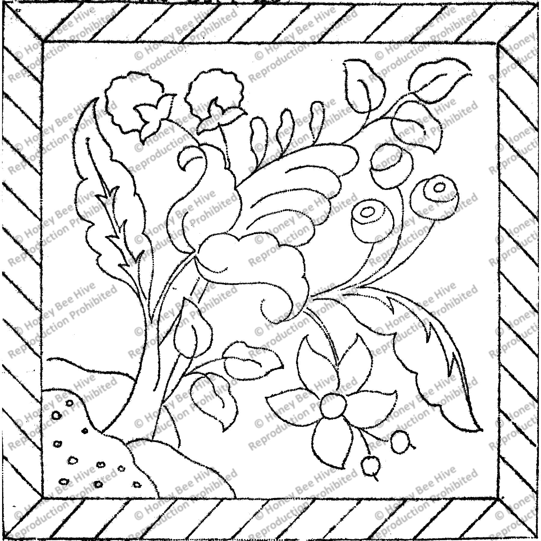 Rug Hooking Pattern: Crewel Duet (PT606) | Honey Bee Hive Rug Hooking ...
