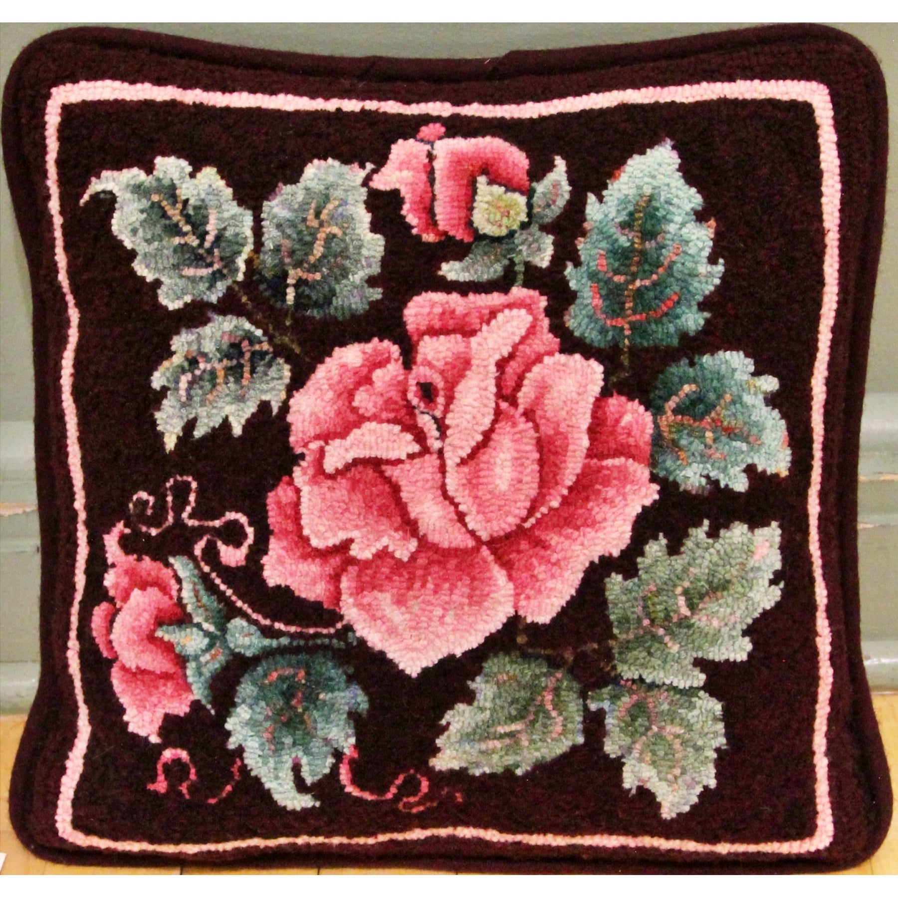 Marie, rug hooked by Sue Morin