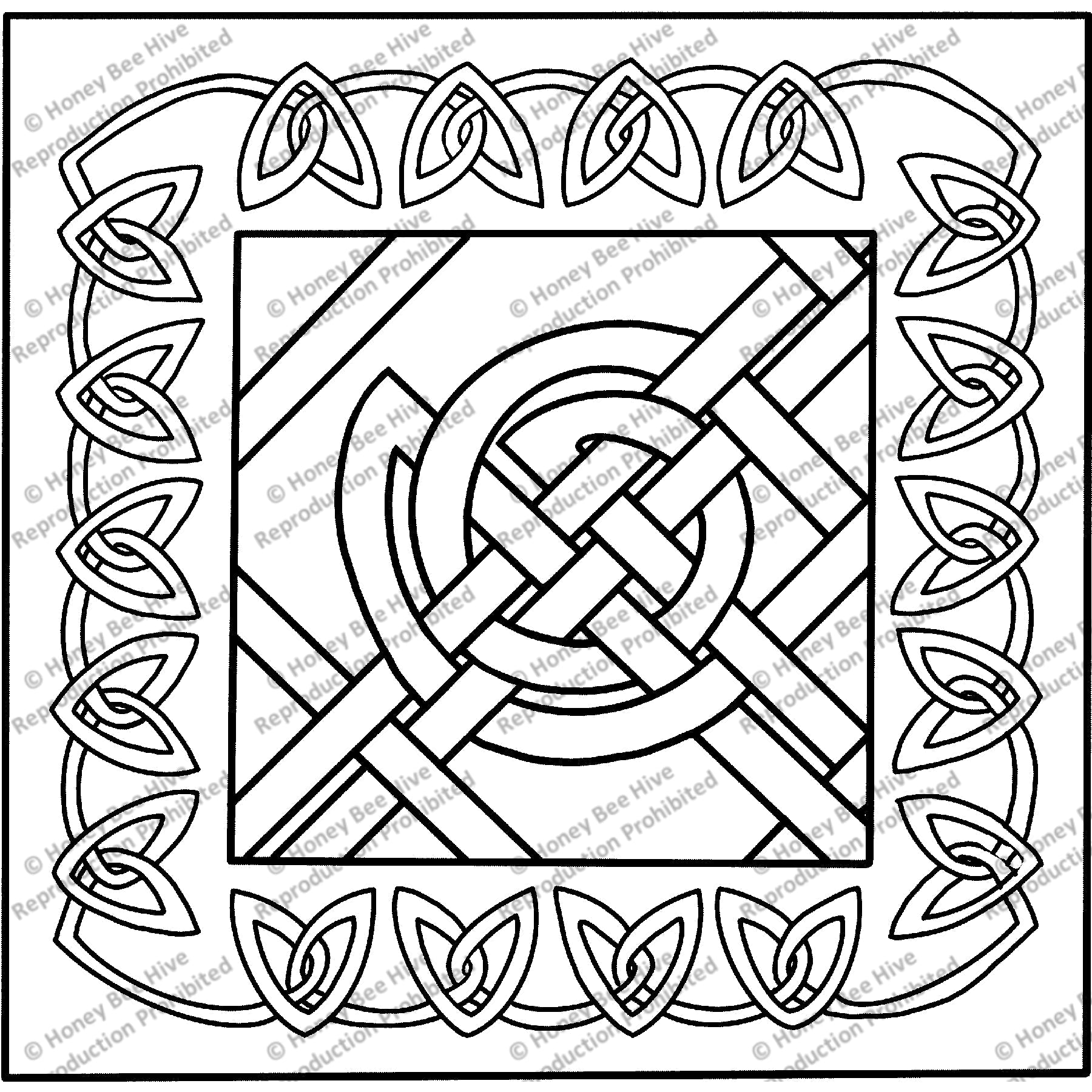 Celtic Knots, rug hooking pattern