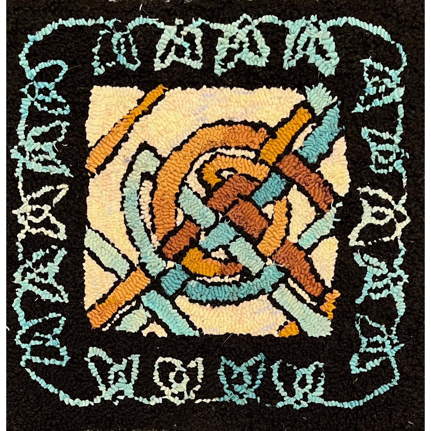 Celtic Knots, rug hooked by Sherrie Petersen