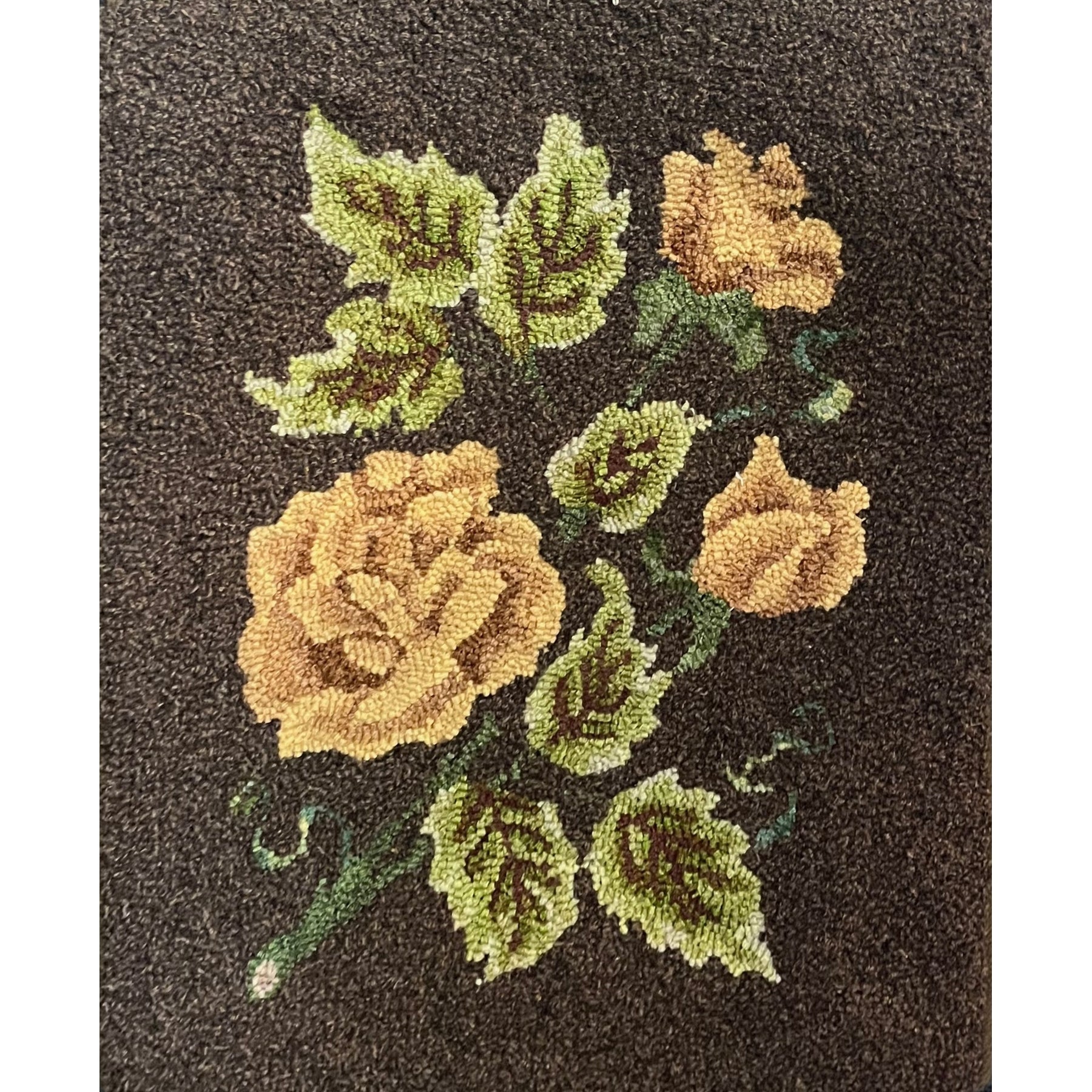 Mandarin Riches, rug hooked by Barbara Dexter