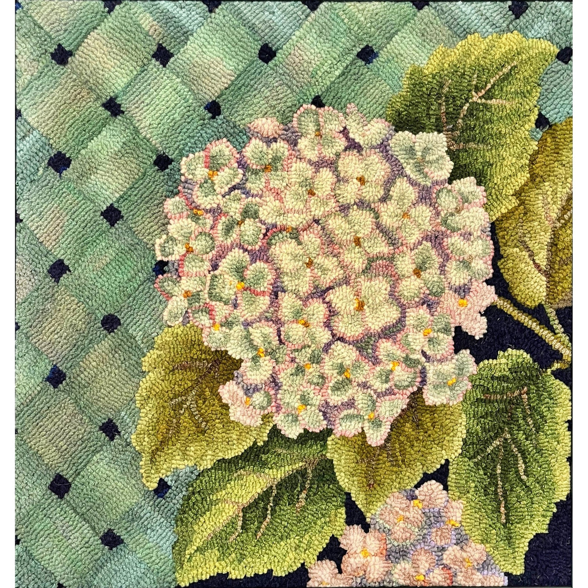 Rug Hooking Pattern: Hydrangea (PT660) | Honey Bee Hive Rug Hooking ...