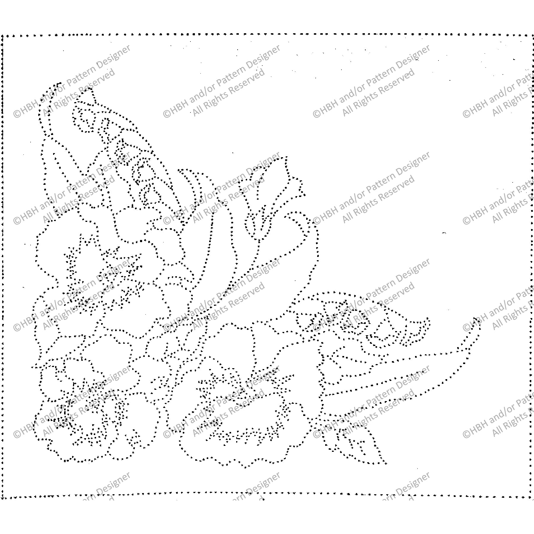 Leona, rug hooking pattern