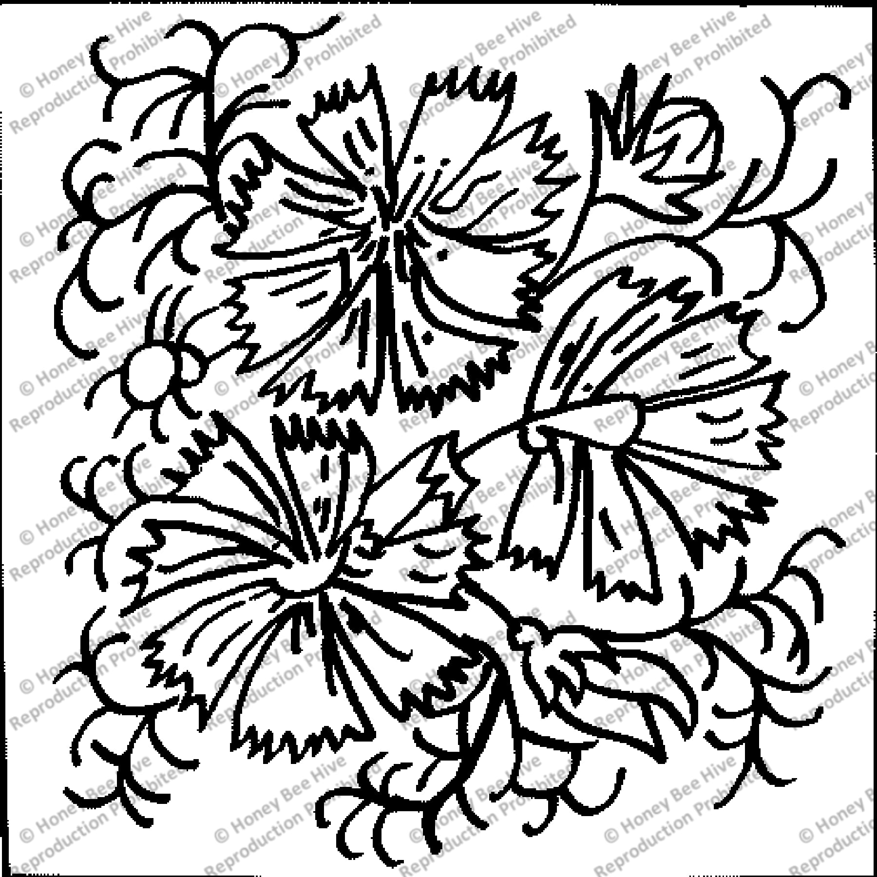 Cosmos, rug hooking pattern