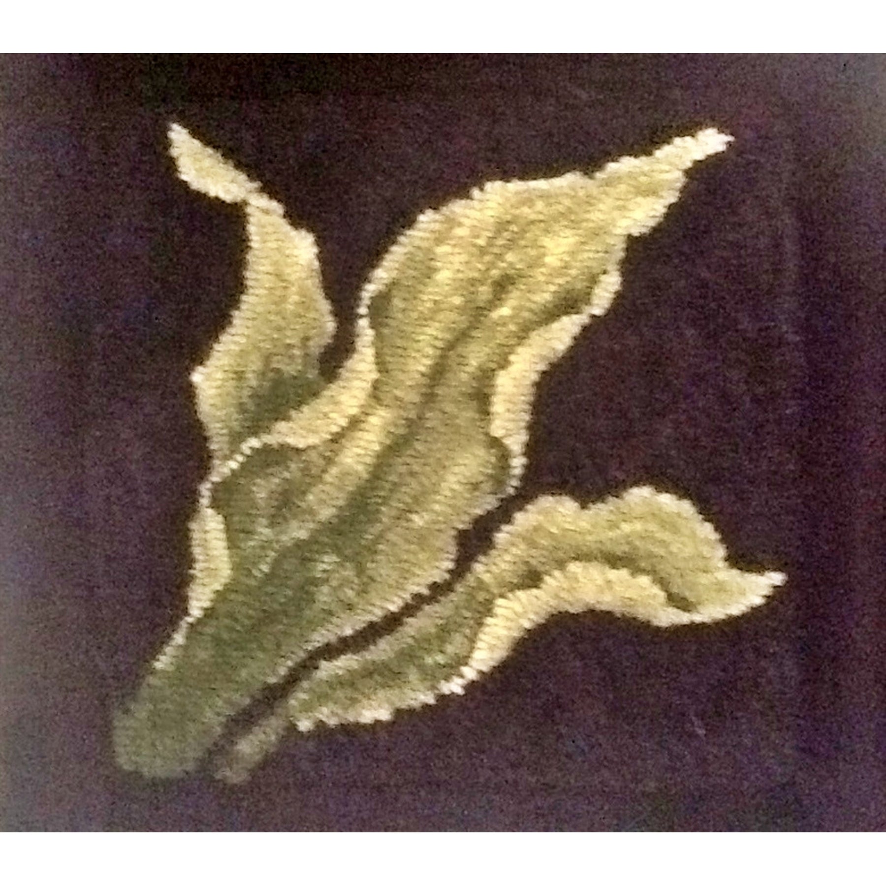 Leaves, rug hooked by Martha Beals V2