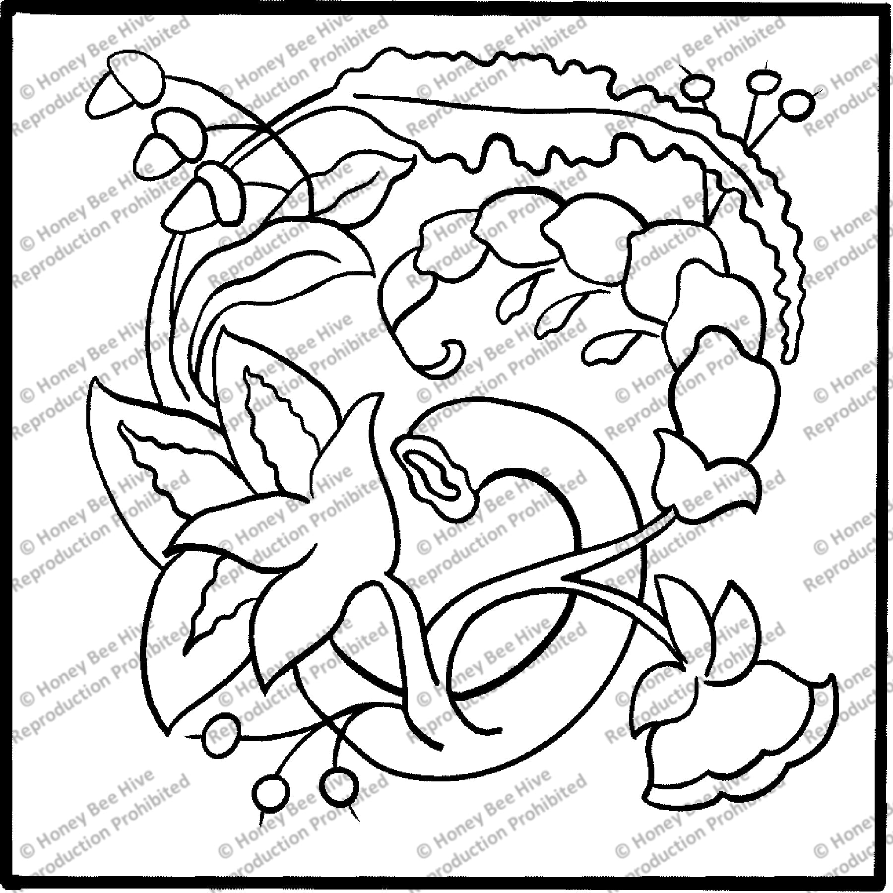 Janelle, rug hooking pattern