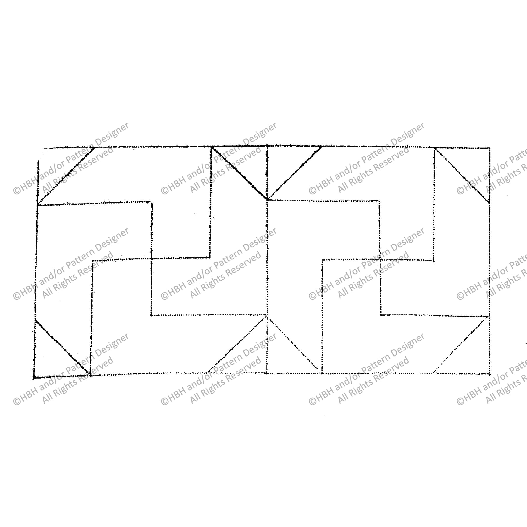 Double Take, rug hooking pattern