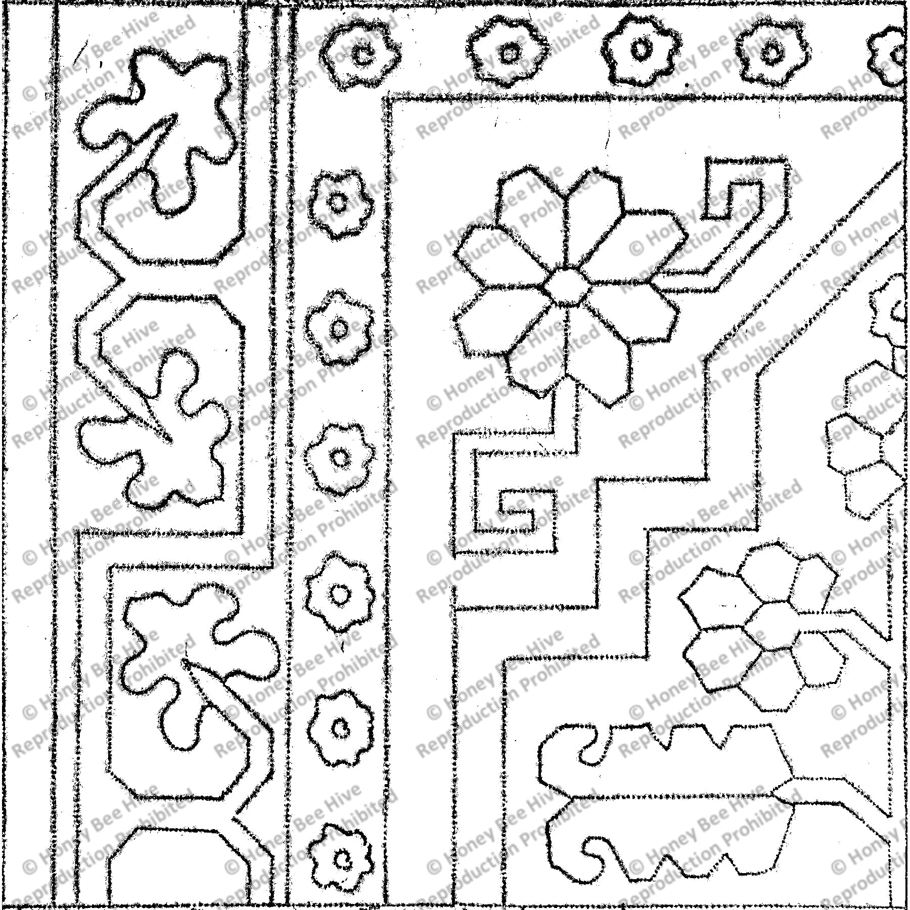 Khotan, rug hooking pattern