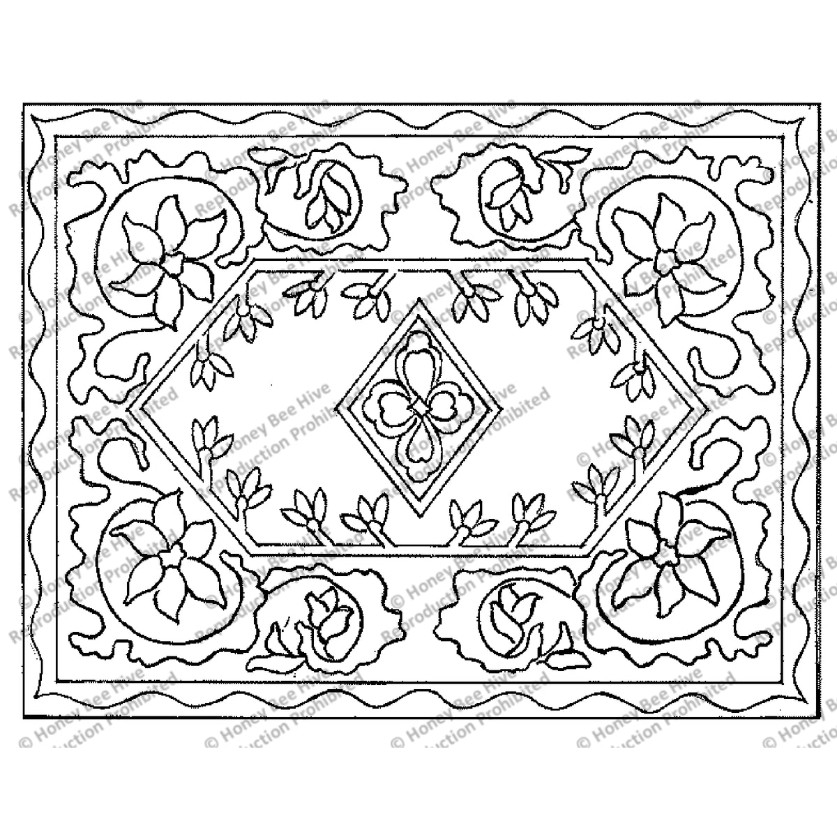 Persian Prayer, rug hooking pattern