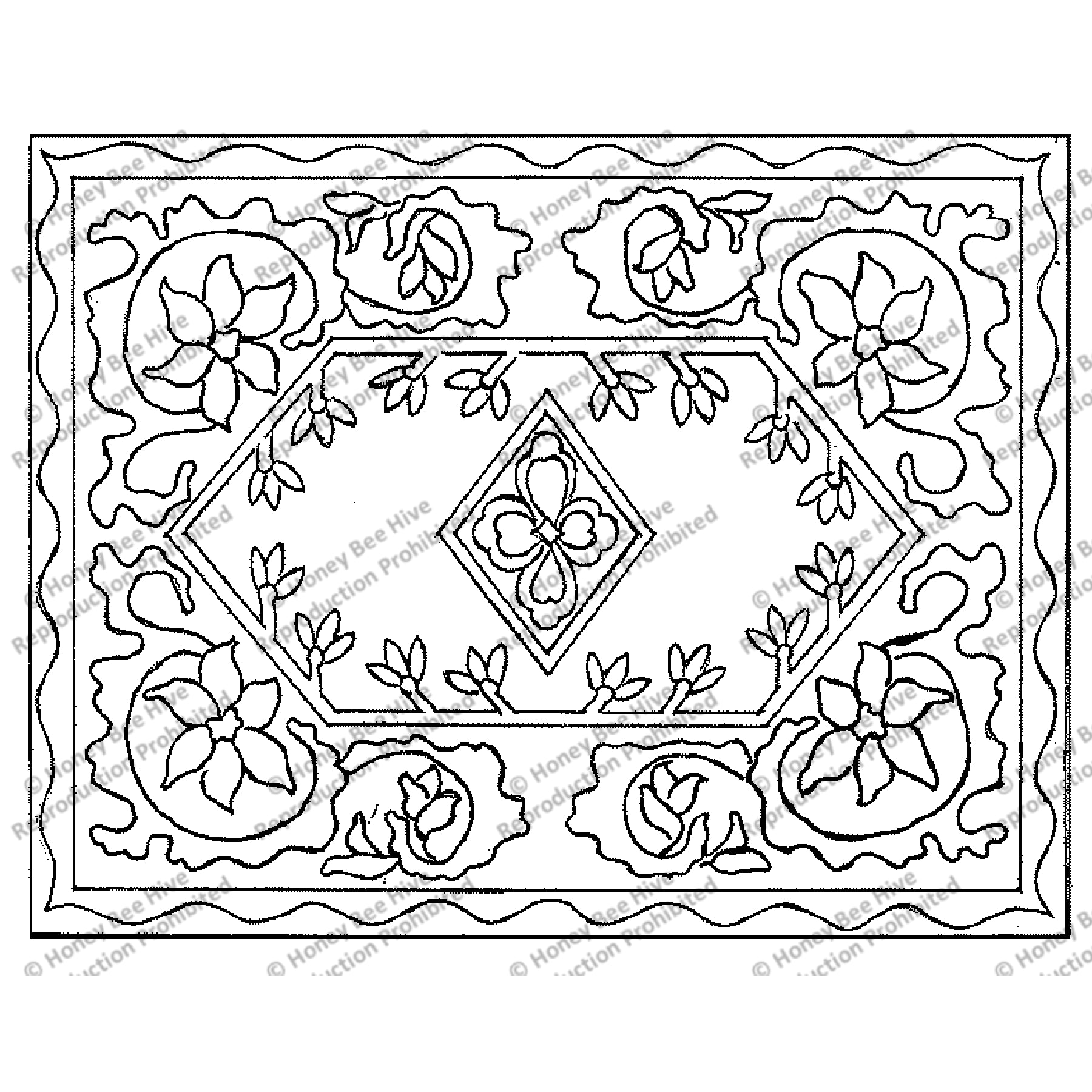 Persian Prayer, rug hooking pattern