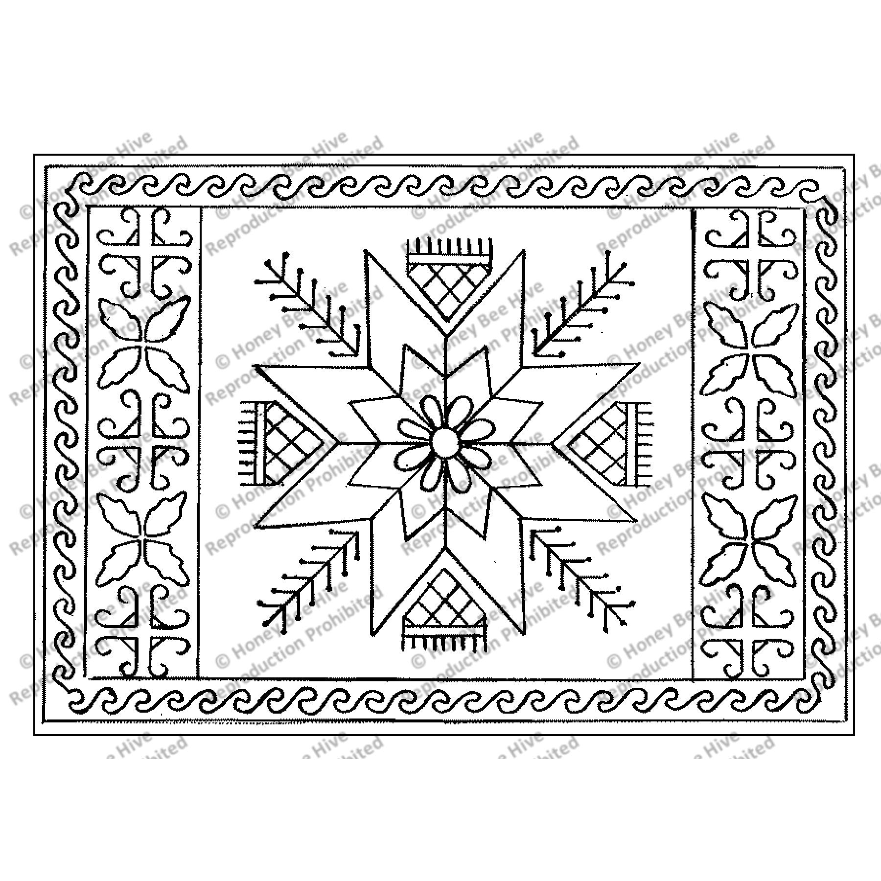 Pysanky, rug hooking pattern