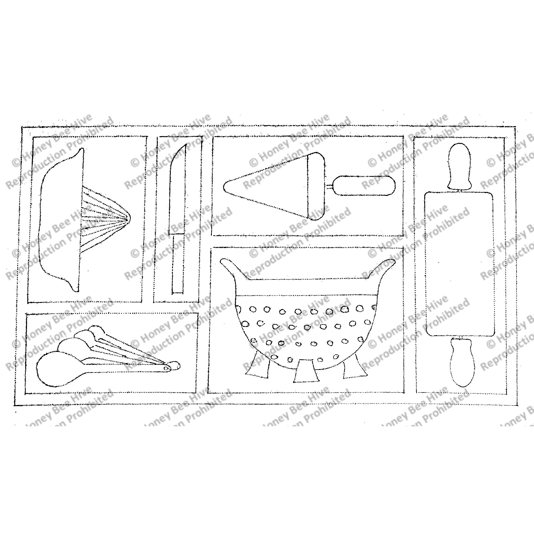 Kitchen Magic, rug hooking pattern