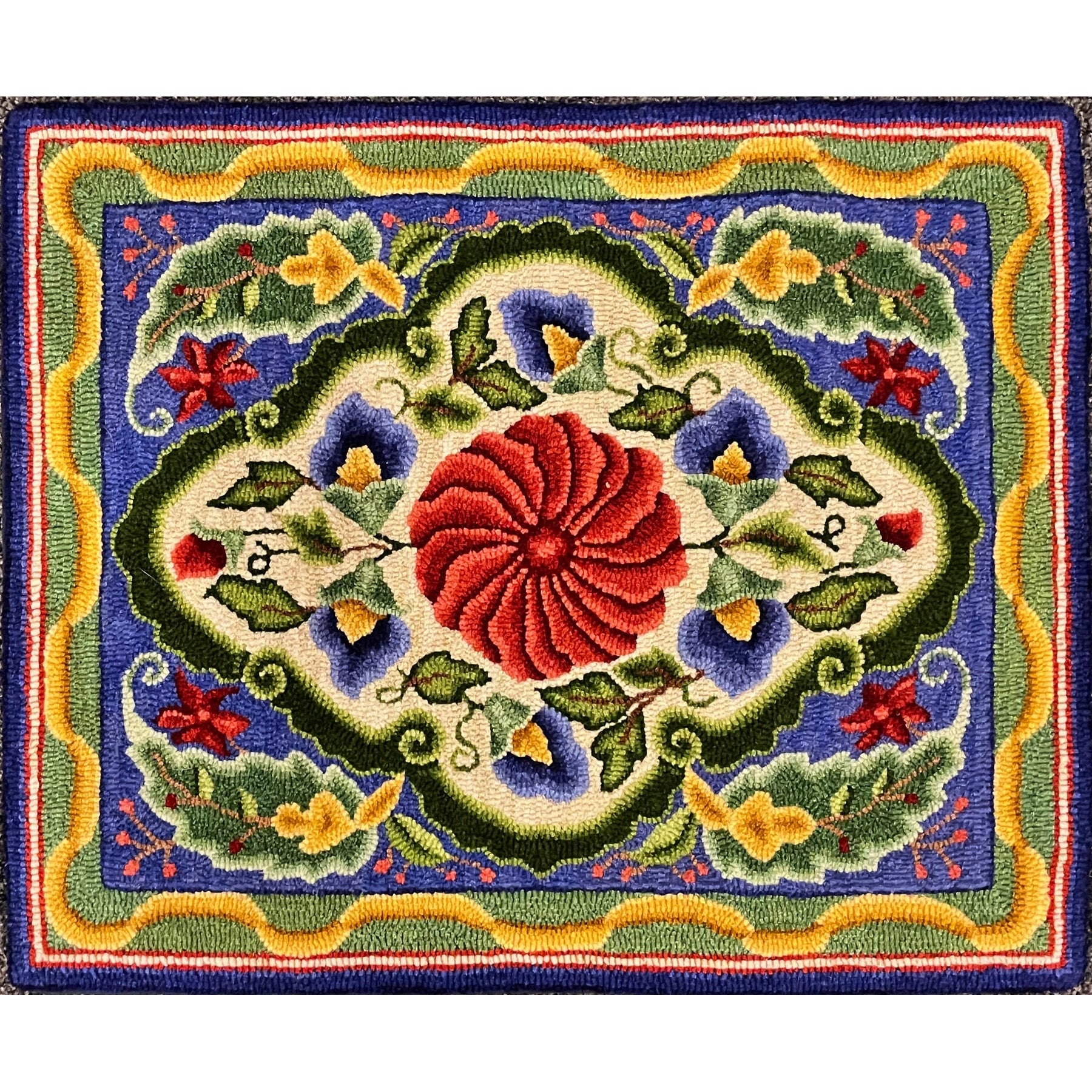 The Midas Touch, rug hooked by Mary McGrath