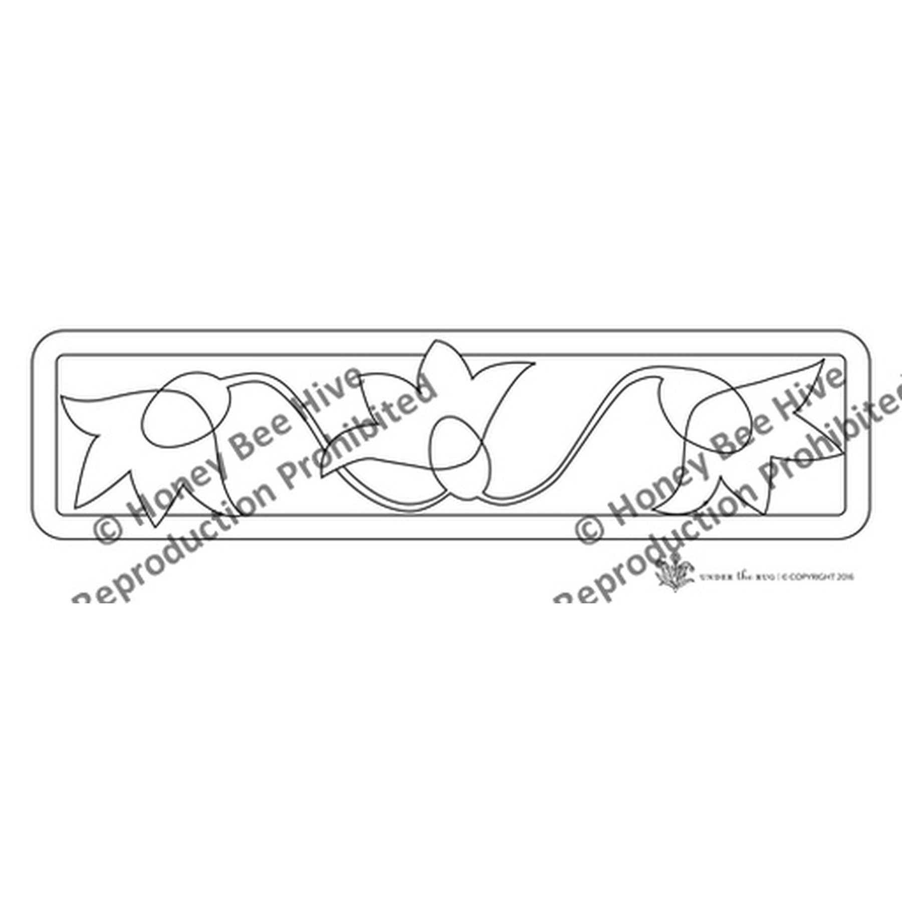 Floral - Stair Riser, rug hooking pattern