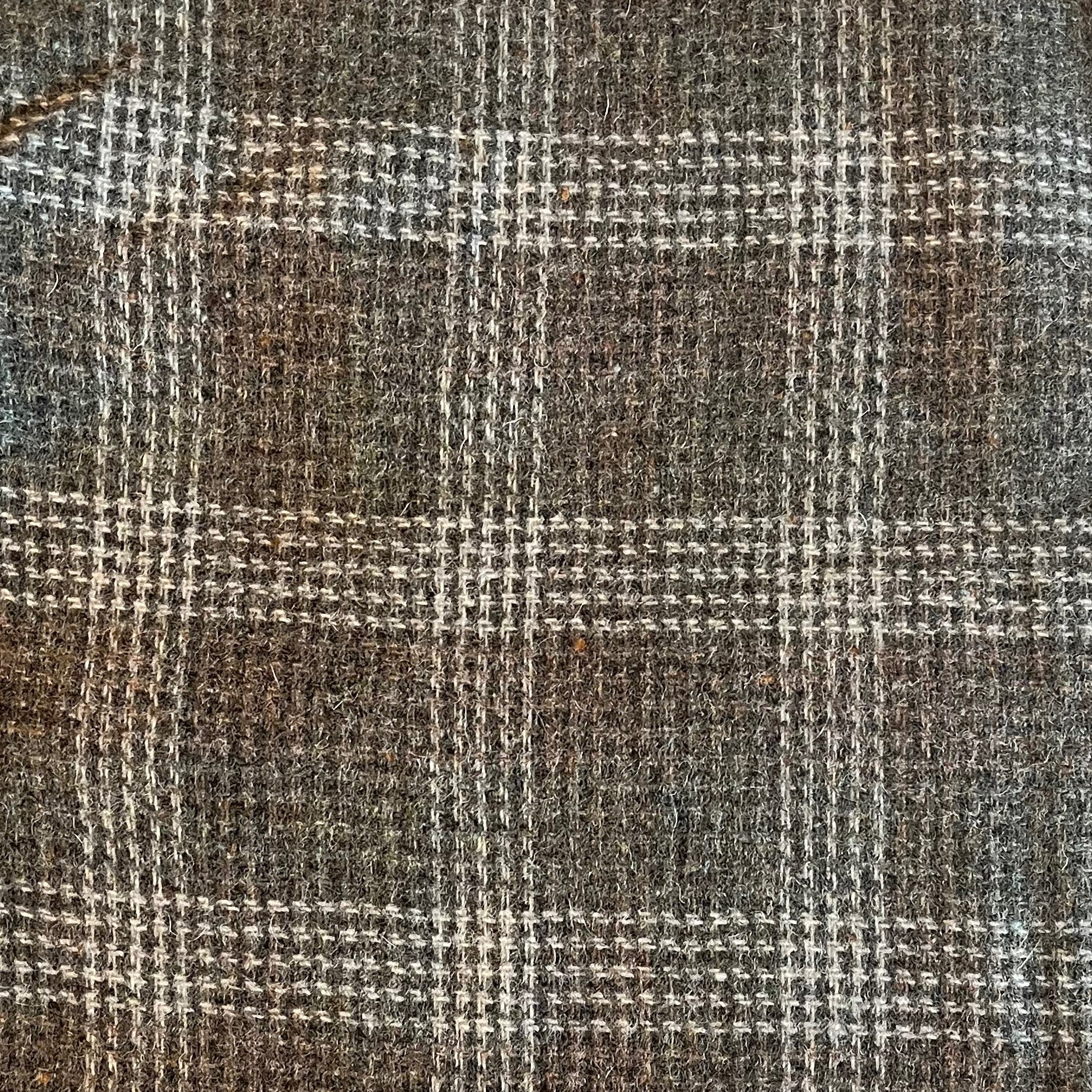 Green Brown & Natural Plaid - Heavy Weight Rug hooking Wool (WS1022)