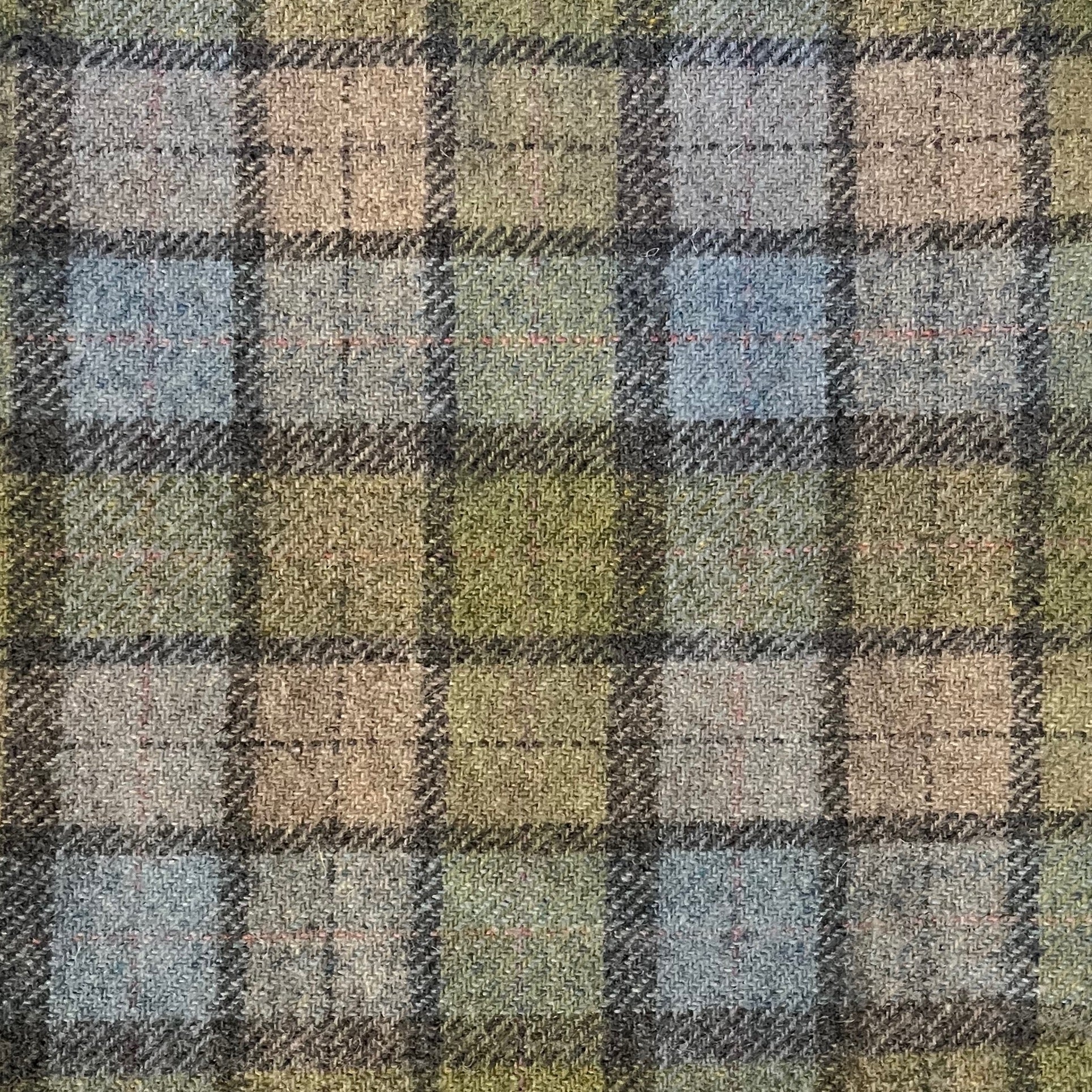 Blue Green Gray Tan and Brown Plaid (WS1028)