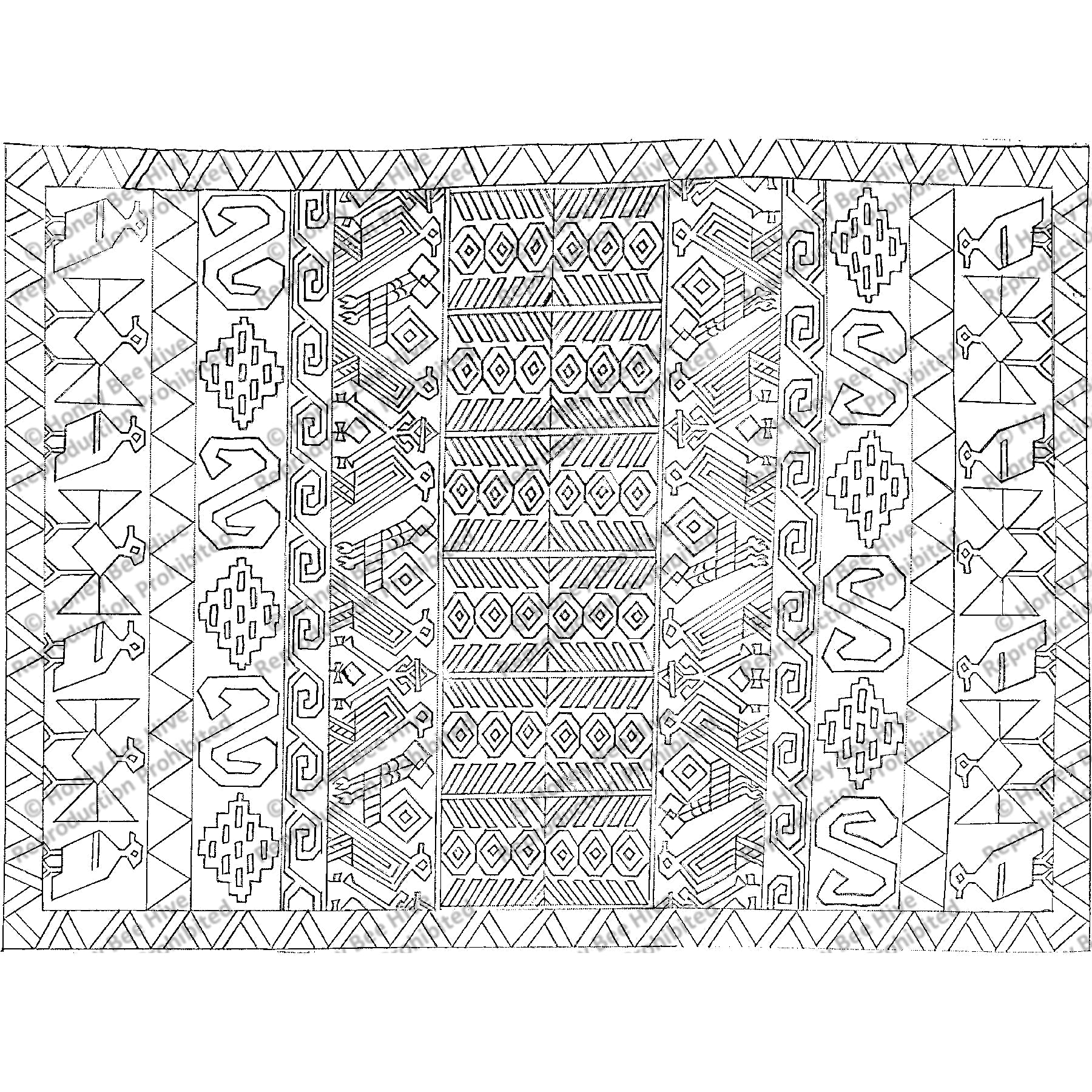 Antiqua, rug hooking pattern