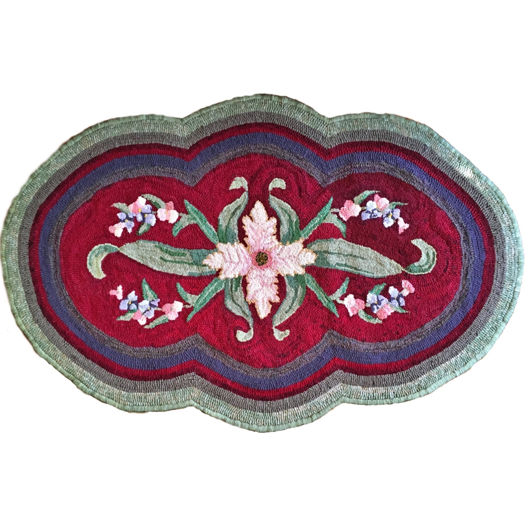 Peg, rug hooked by Karen Tromza
