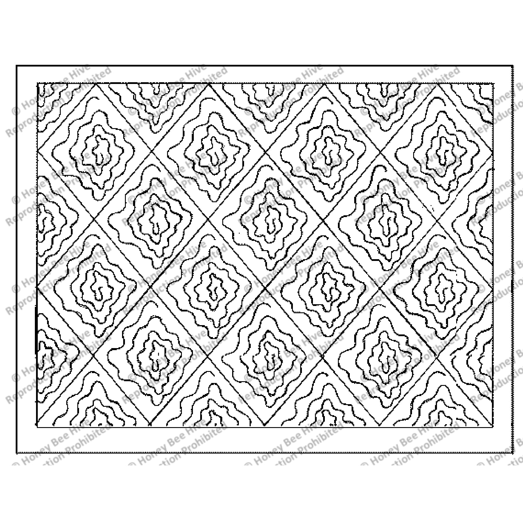 Quaint, rug hooking pattern