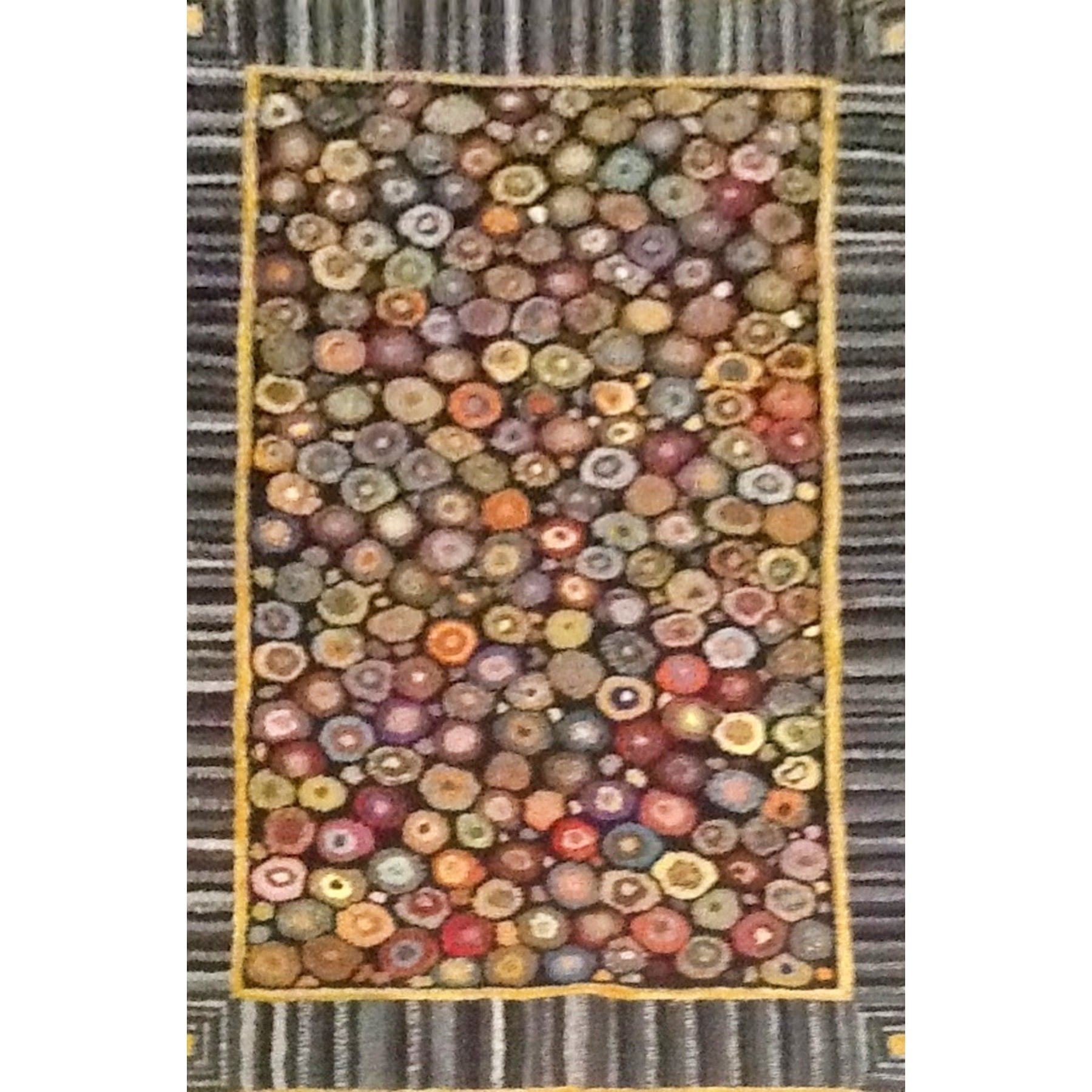 Mille Fluer, rug hooked by Andrea Lawlor