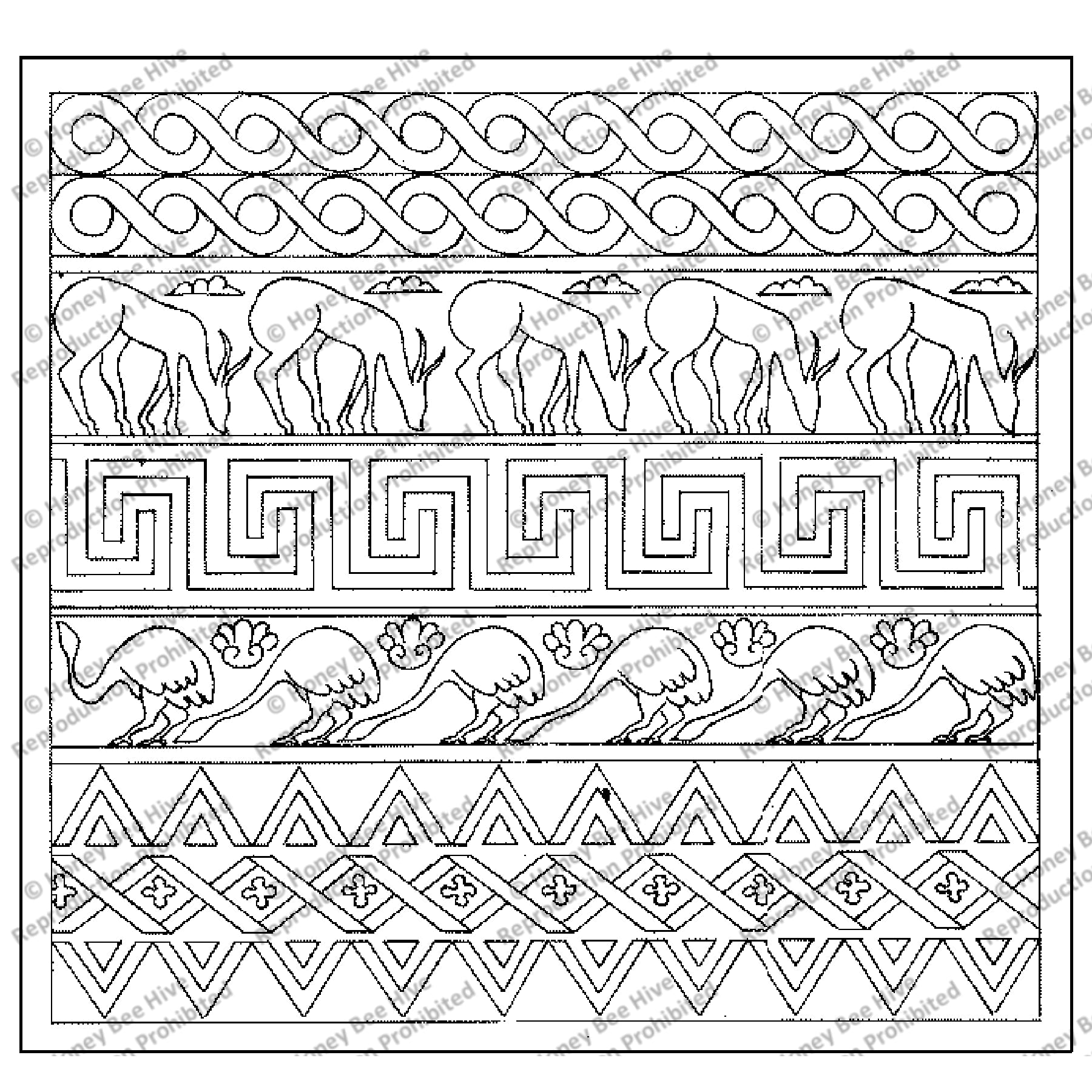 Euclid, rug hooking pattern