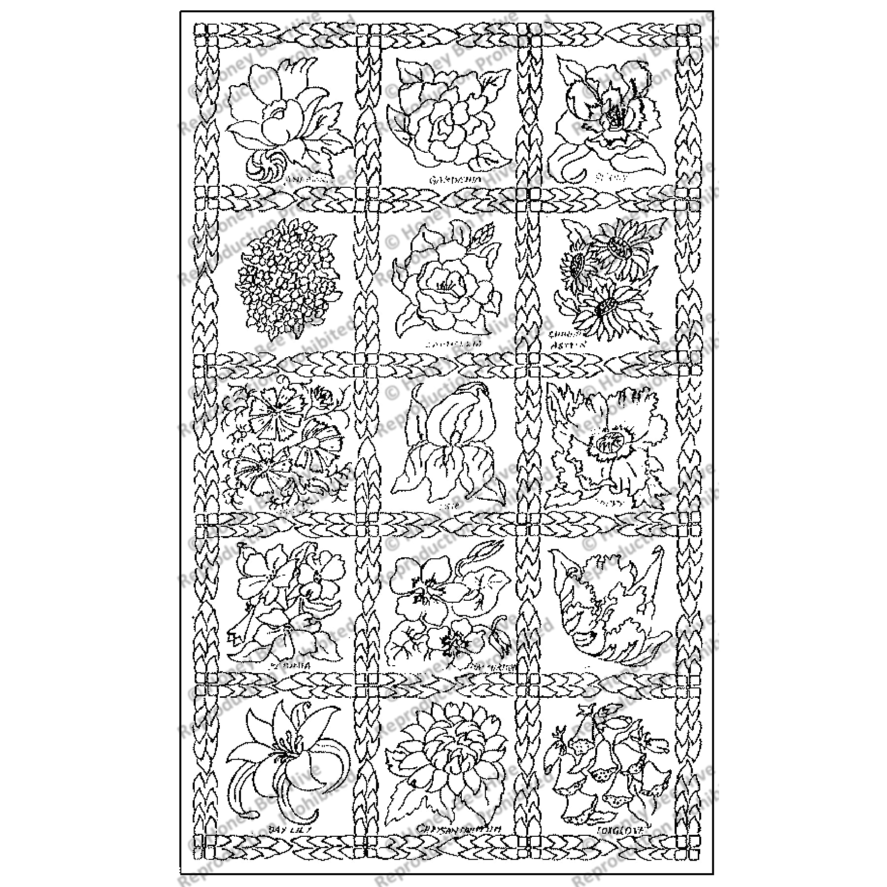 Mae-Time, rug hooking pattern