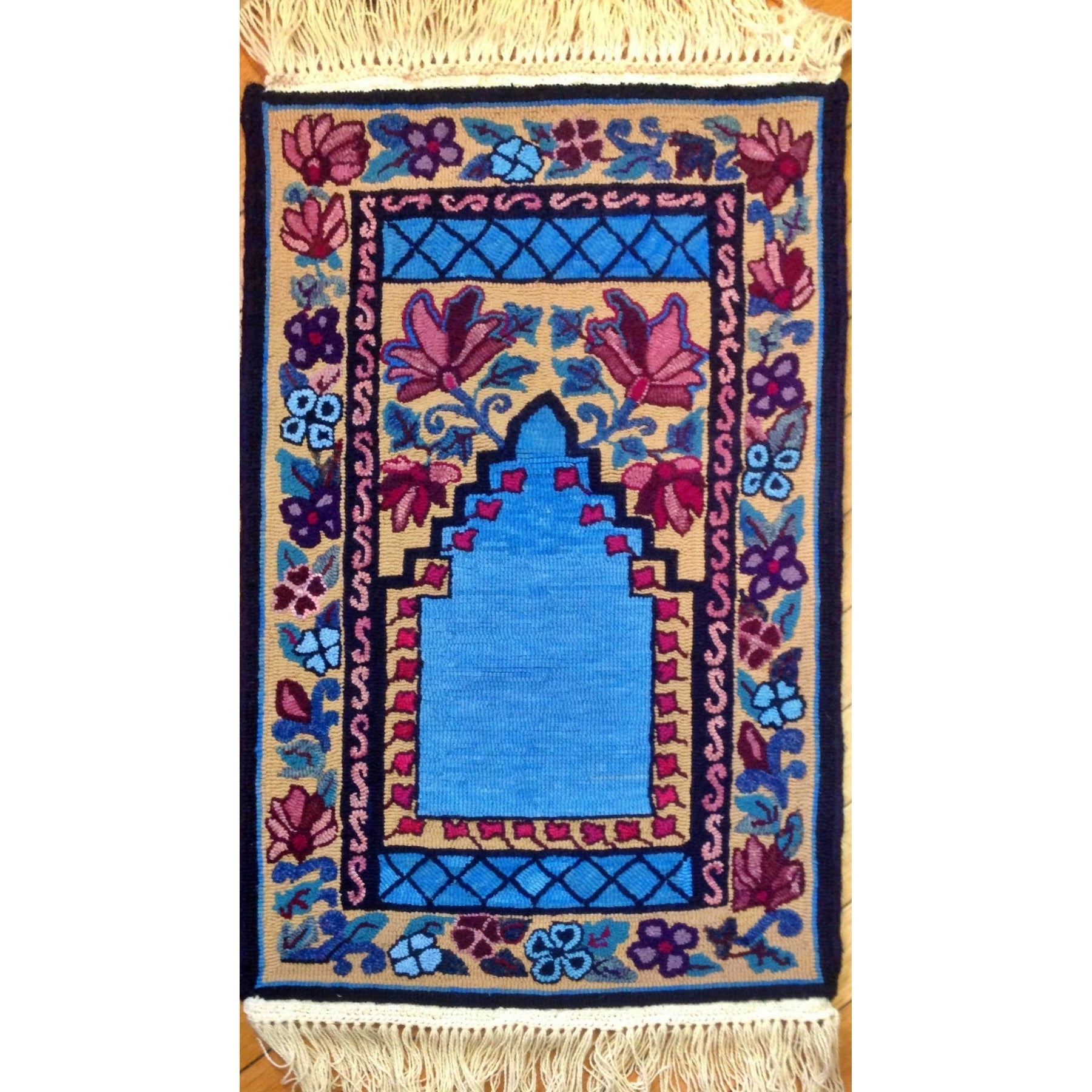 Charity Prayer, rug hooked by Vicky Germroth