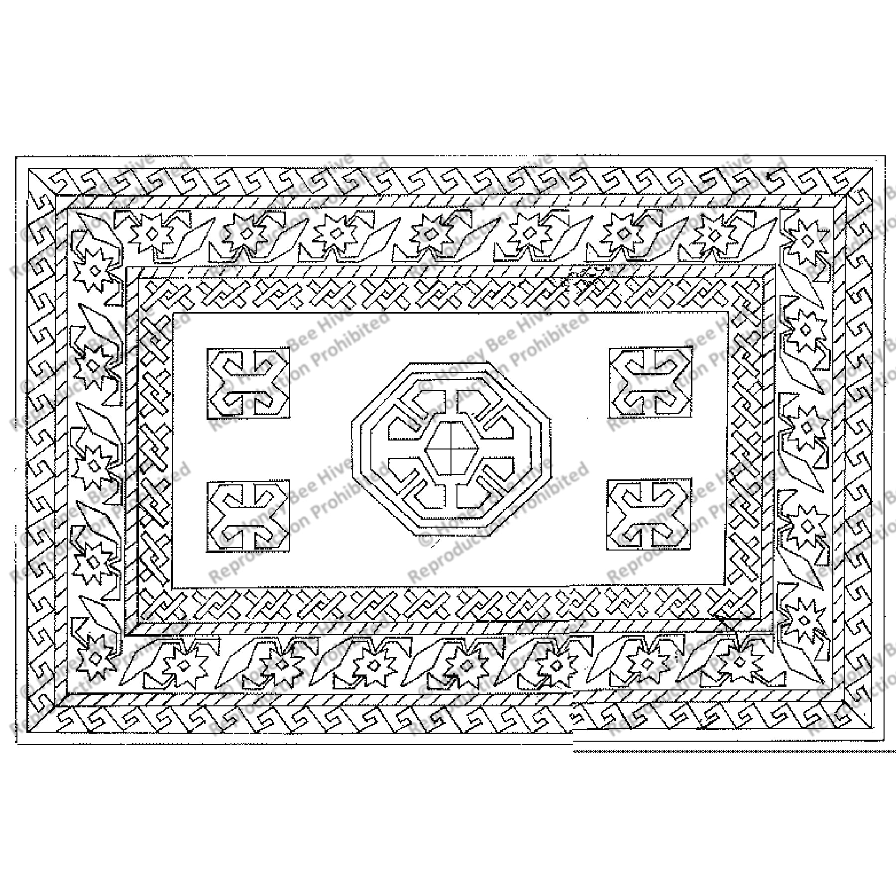 Jewel, rug hooking pattern