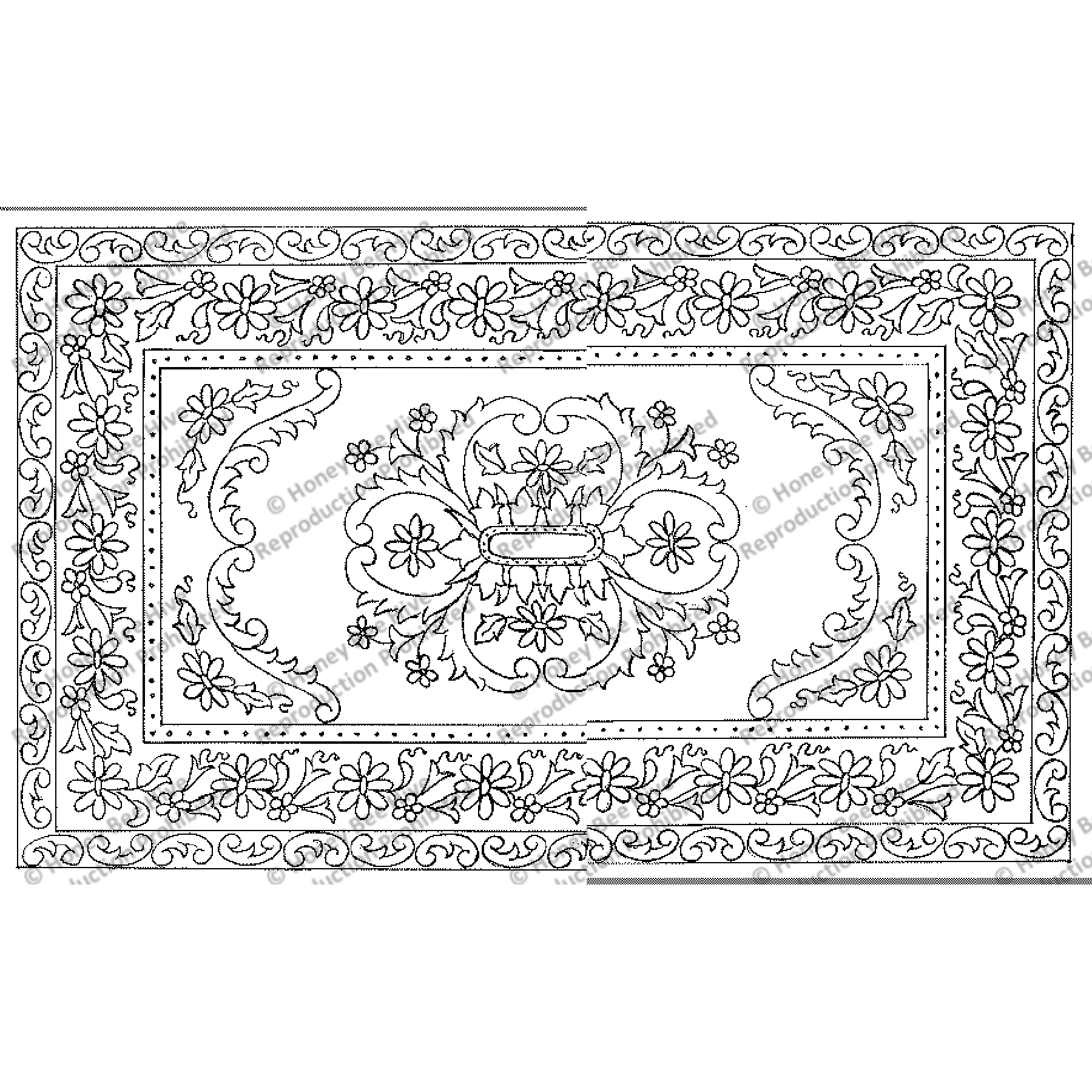 Taba, rug hooking pattern