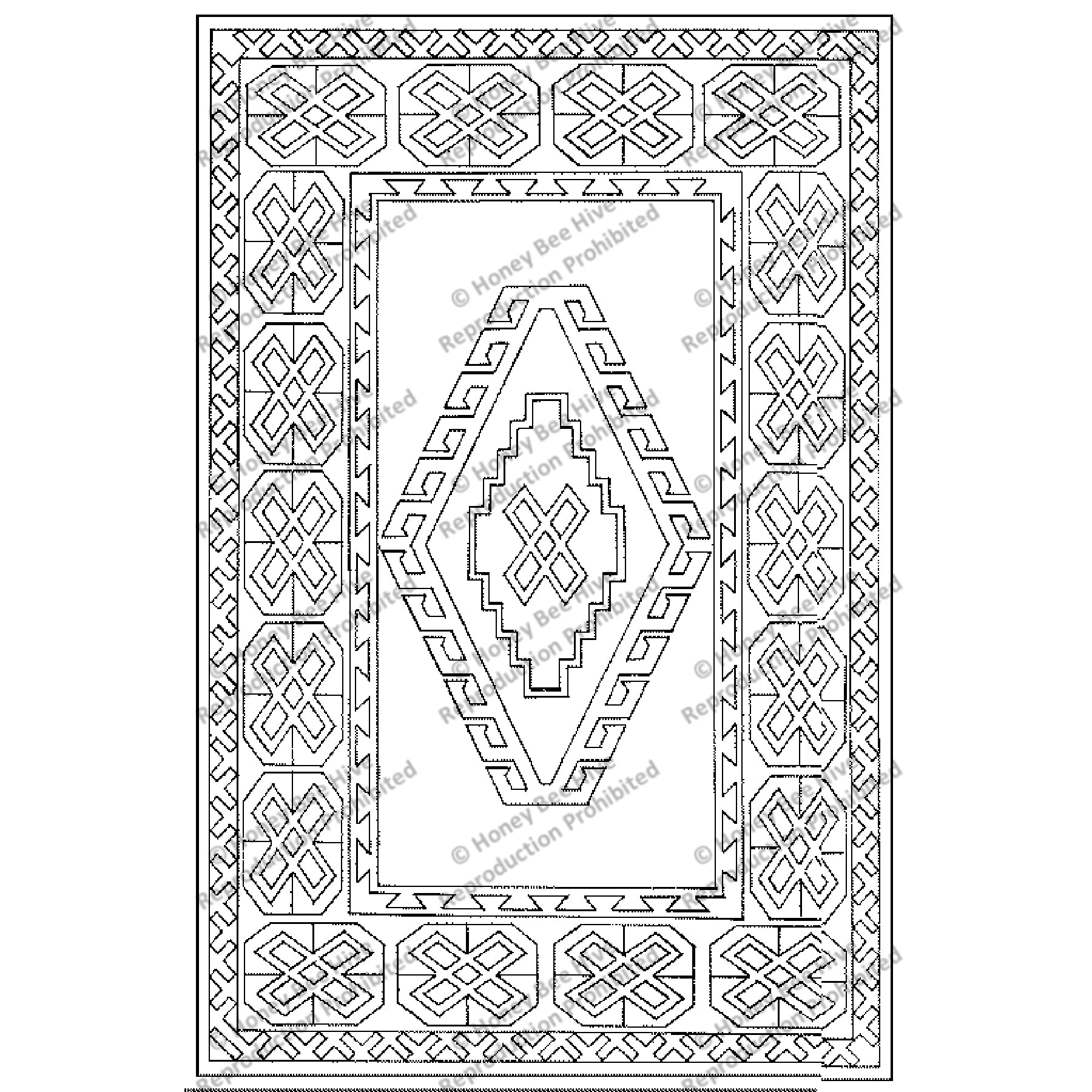 Yuruk, rug hooking pattern