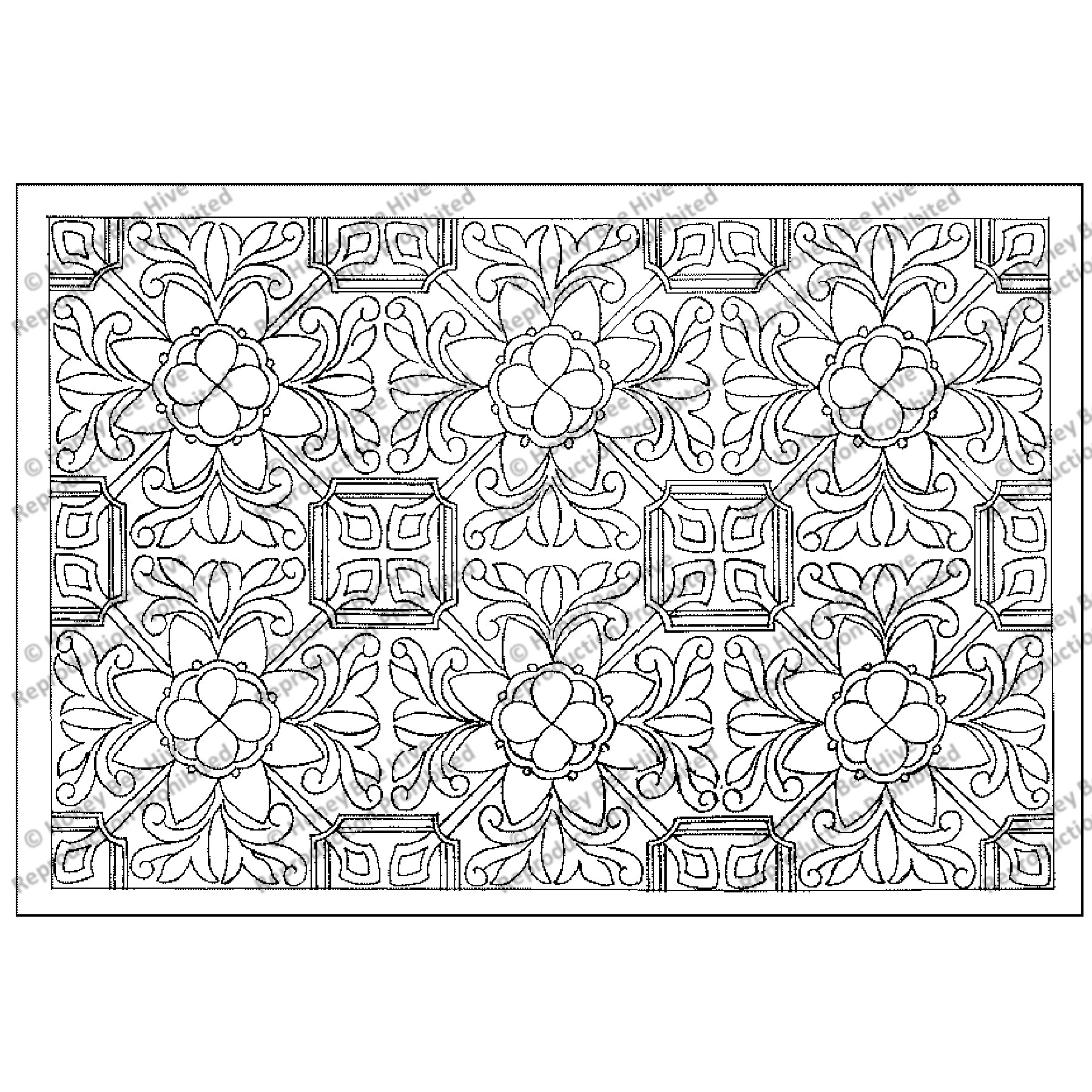 St. Augustine, rug hooking pattern