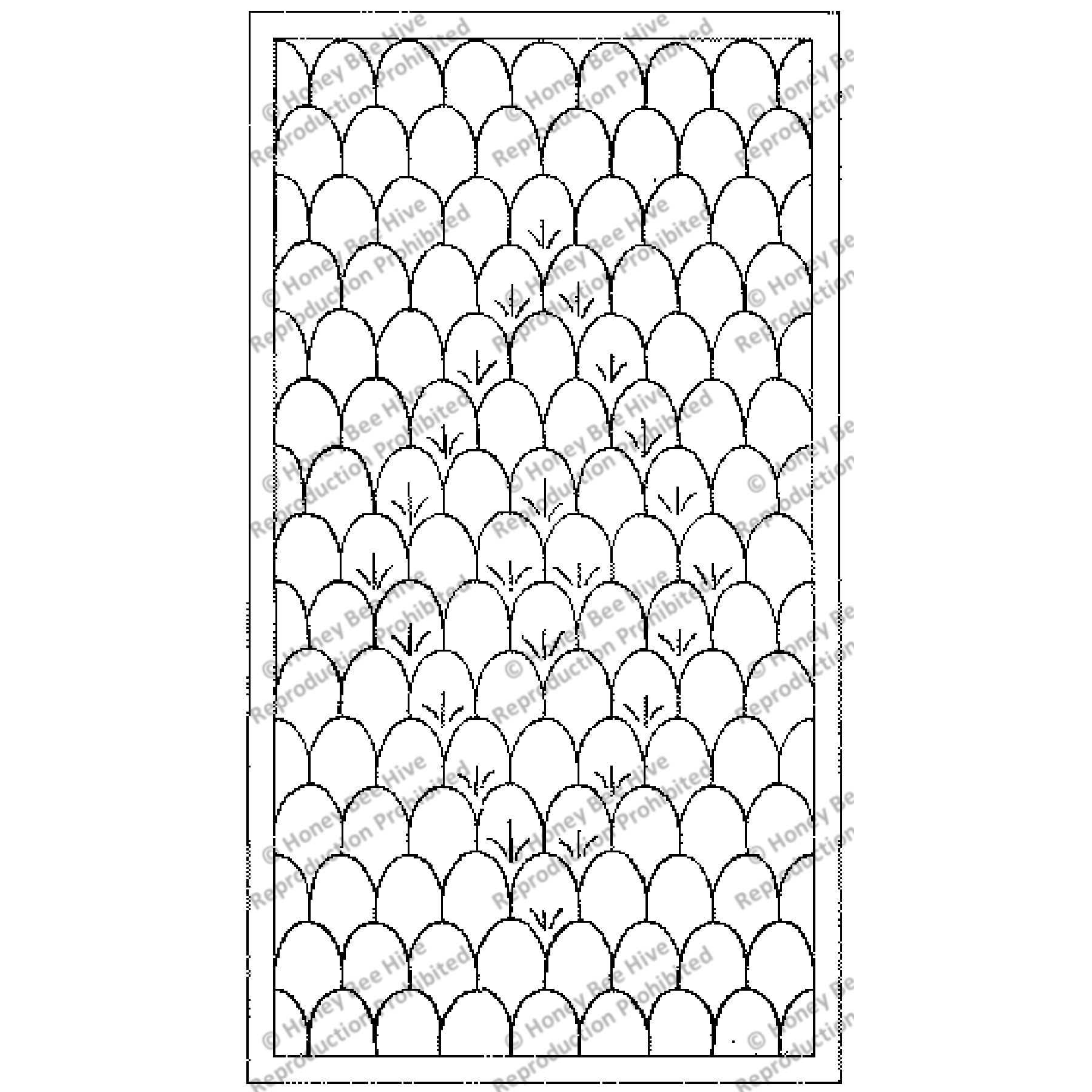 Shell Geometric, rug hooking pattern