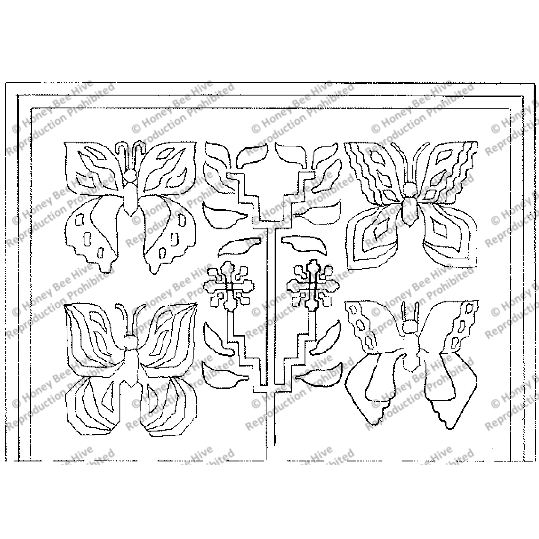 Flutter-By Fantasy, rug hooking pattern