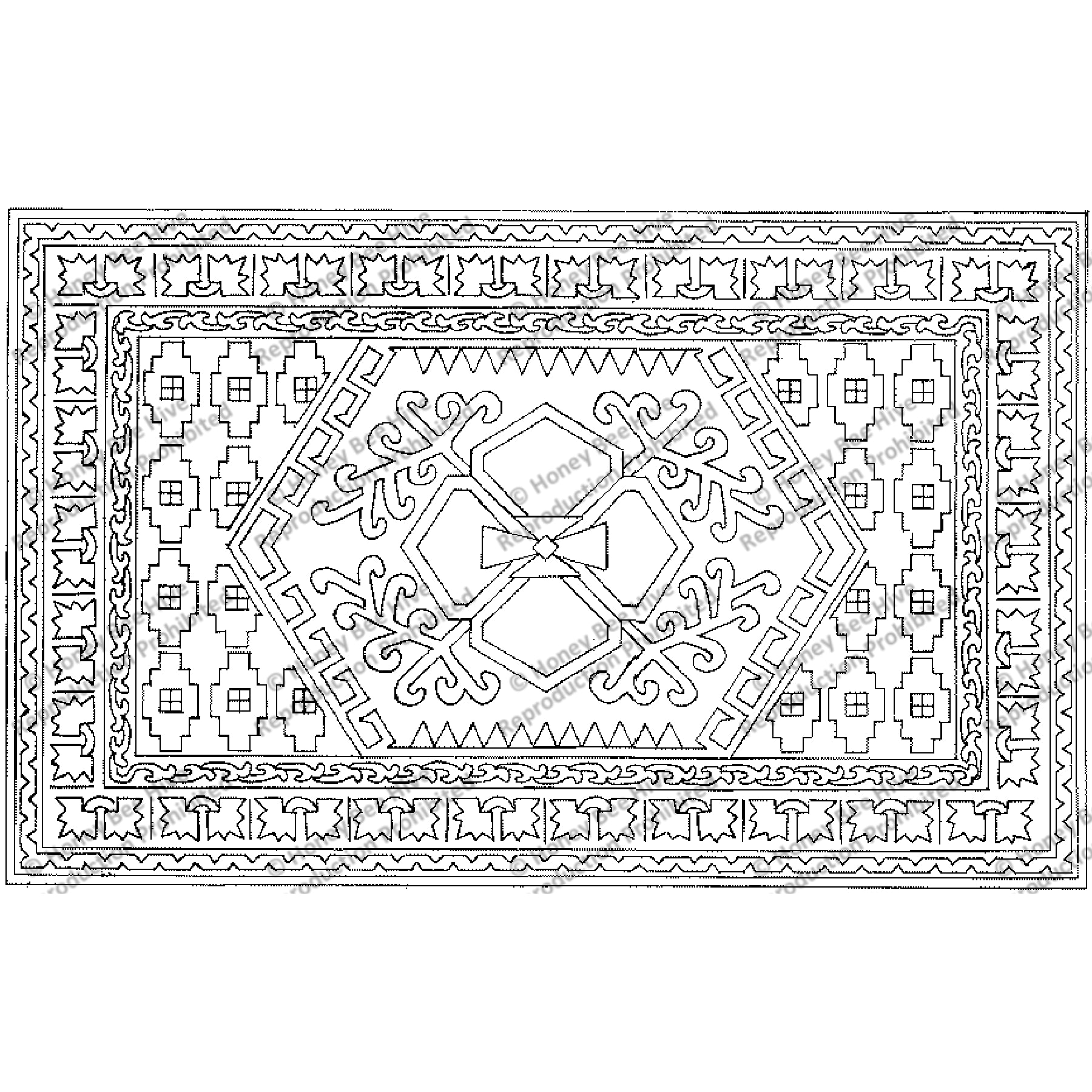 Maltese Magic, rug hooking pattern