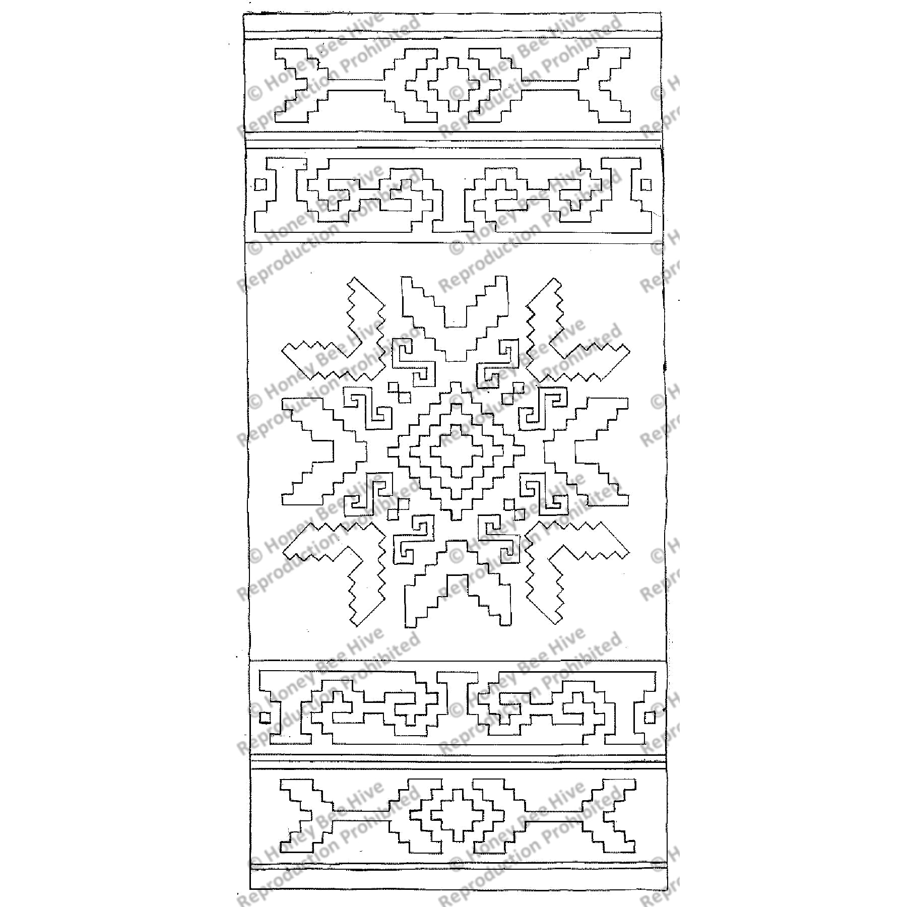 Pueblo Weaver, rug hooking pattern
