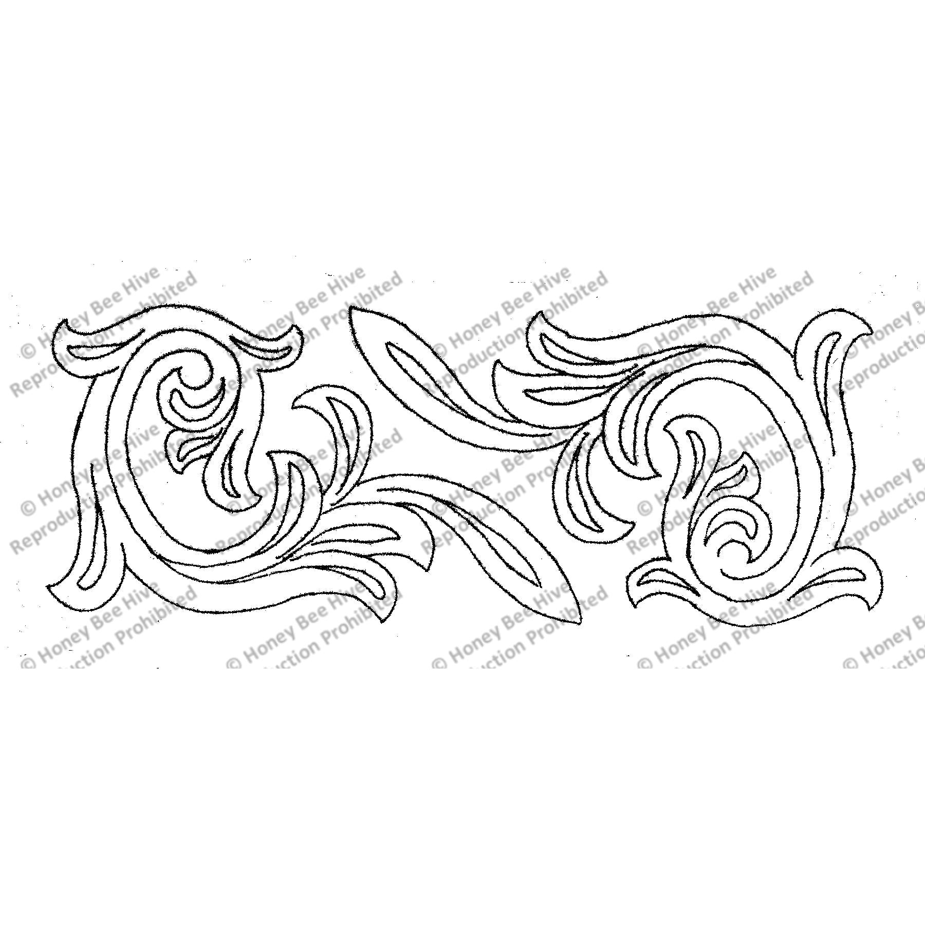 Rowe Scroll, rug hooking pattern