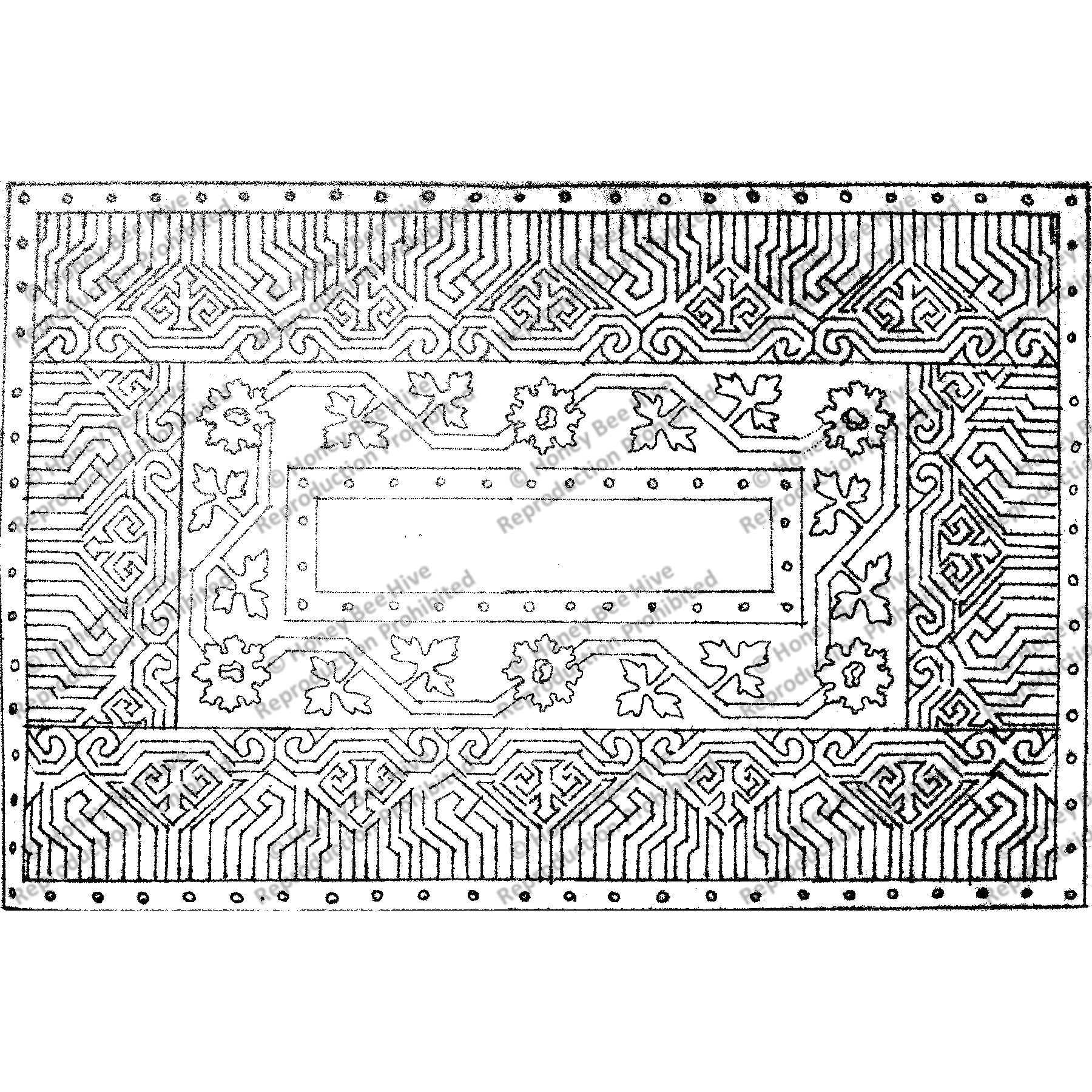 Little Samarkand, rug hooking pattern