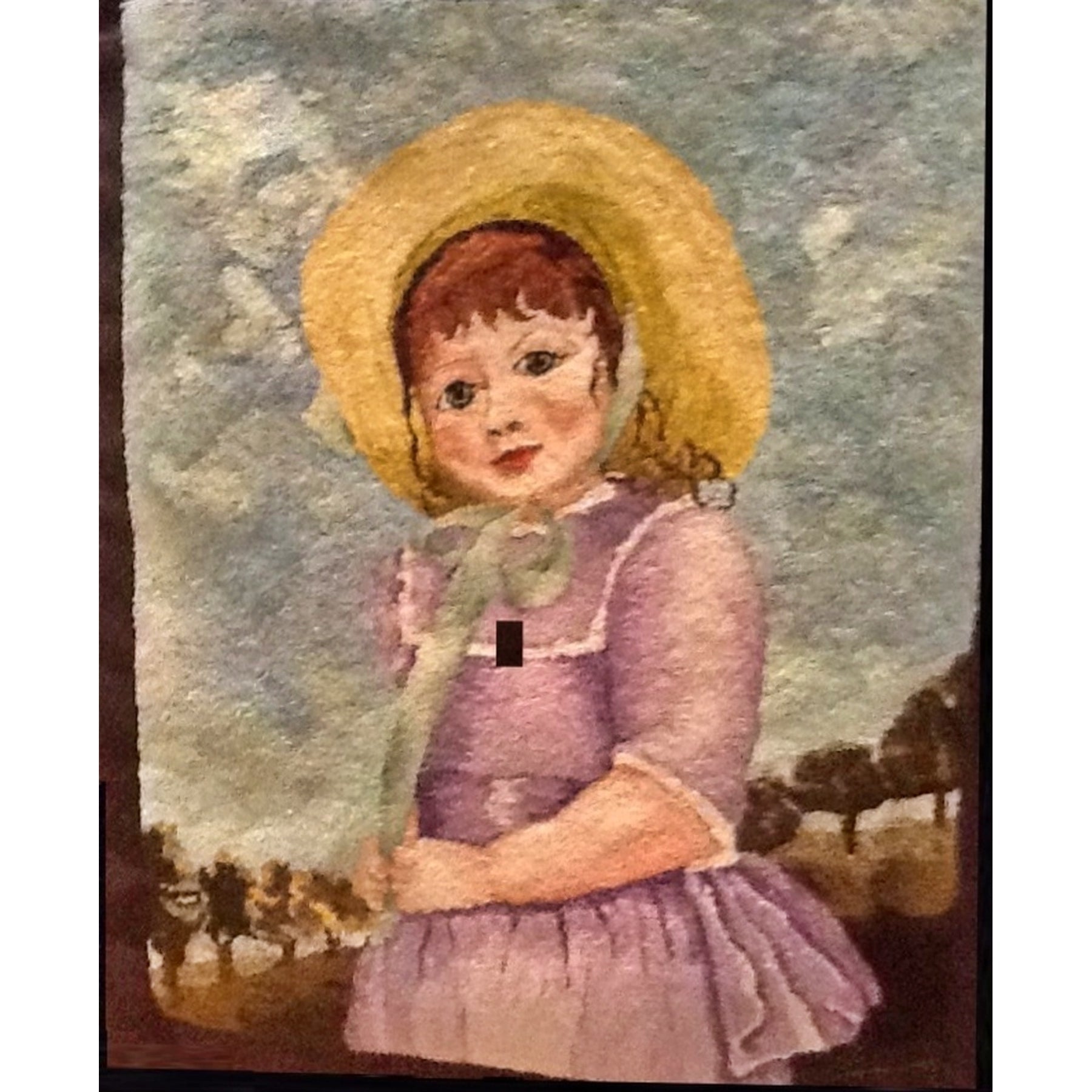 Amelia, rug hooked by Sally Ballinger