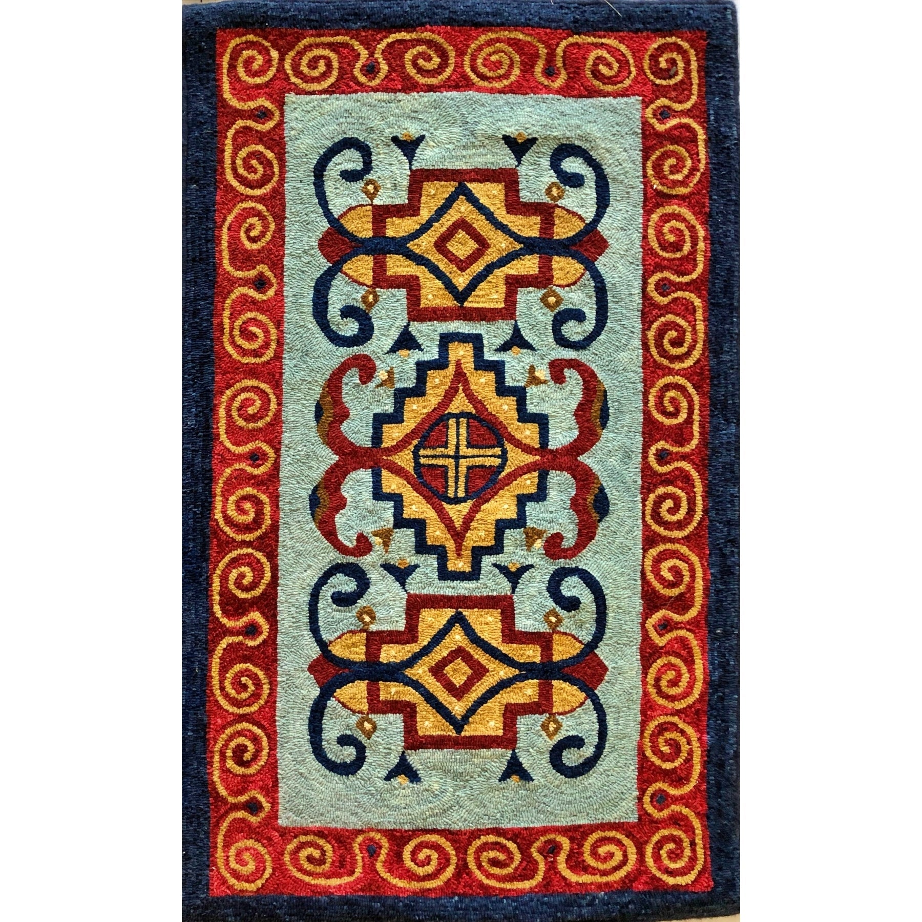 Micmac, rug hooked by Dawn Hebert