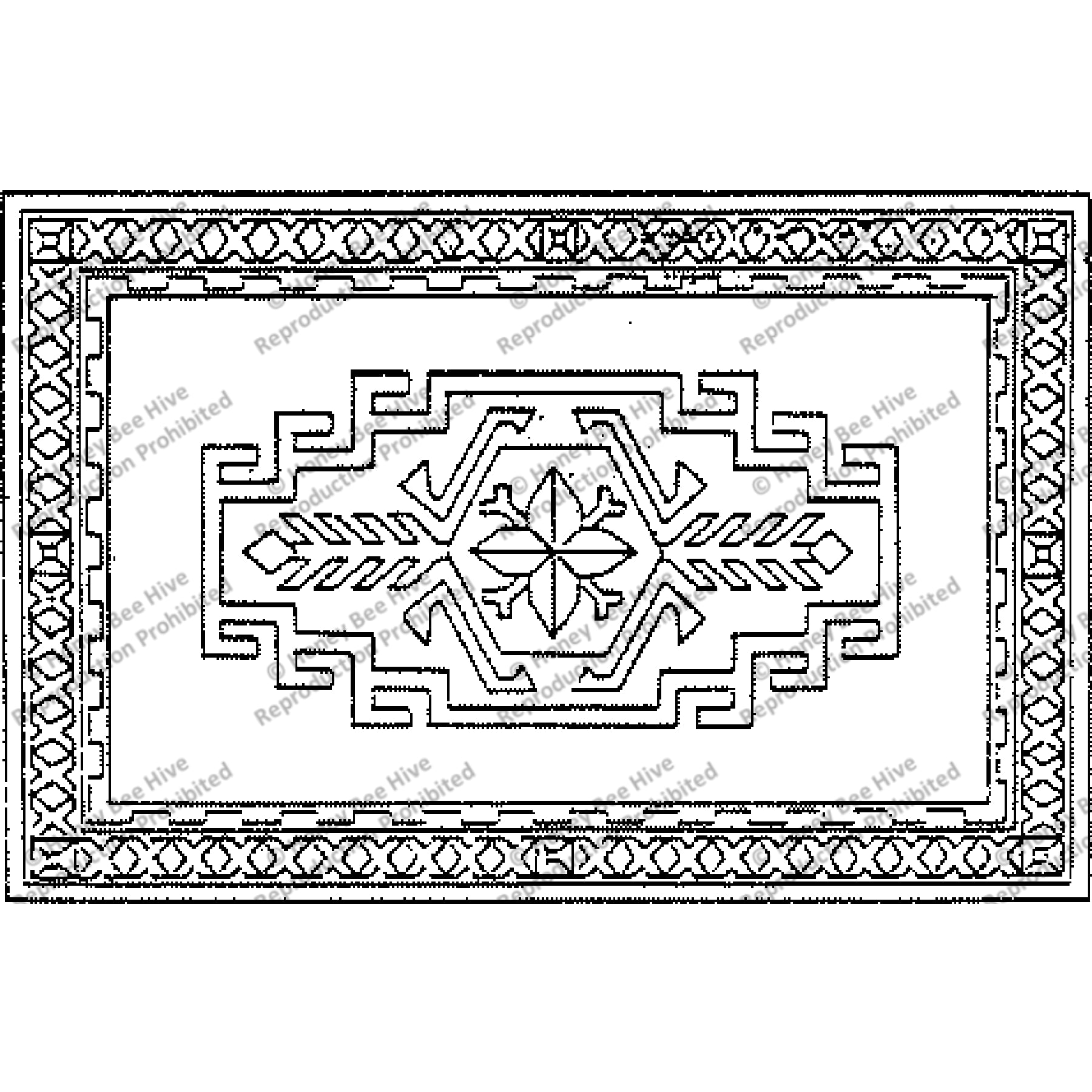Afshar, rug hooking pattern