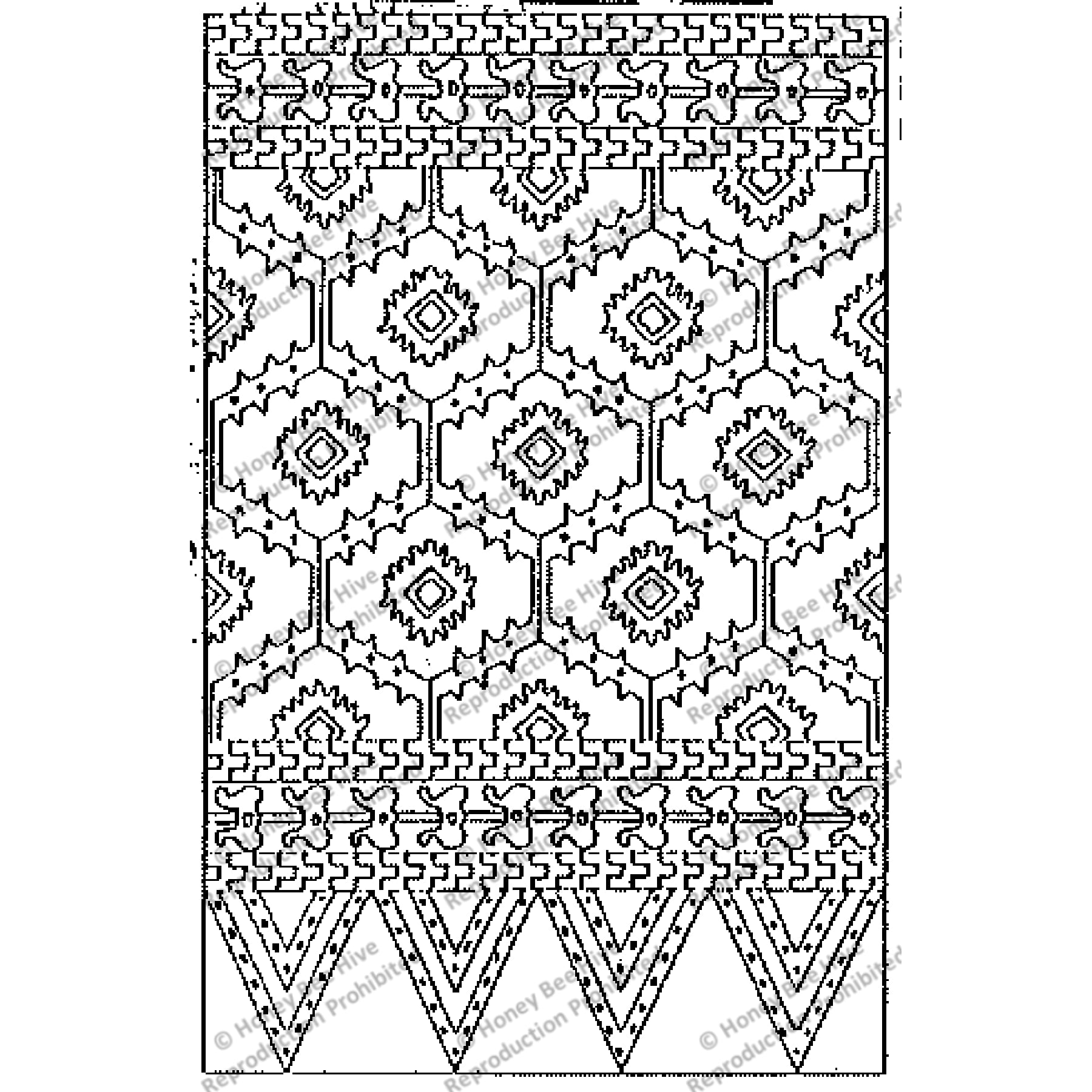 Okbash, rug hooking pattern
