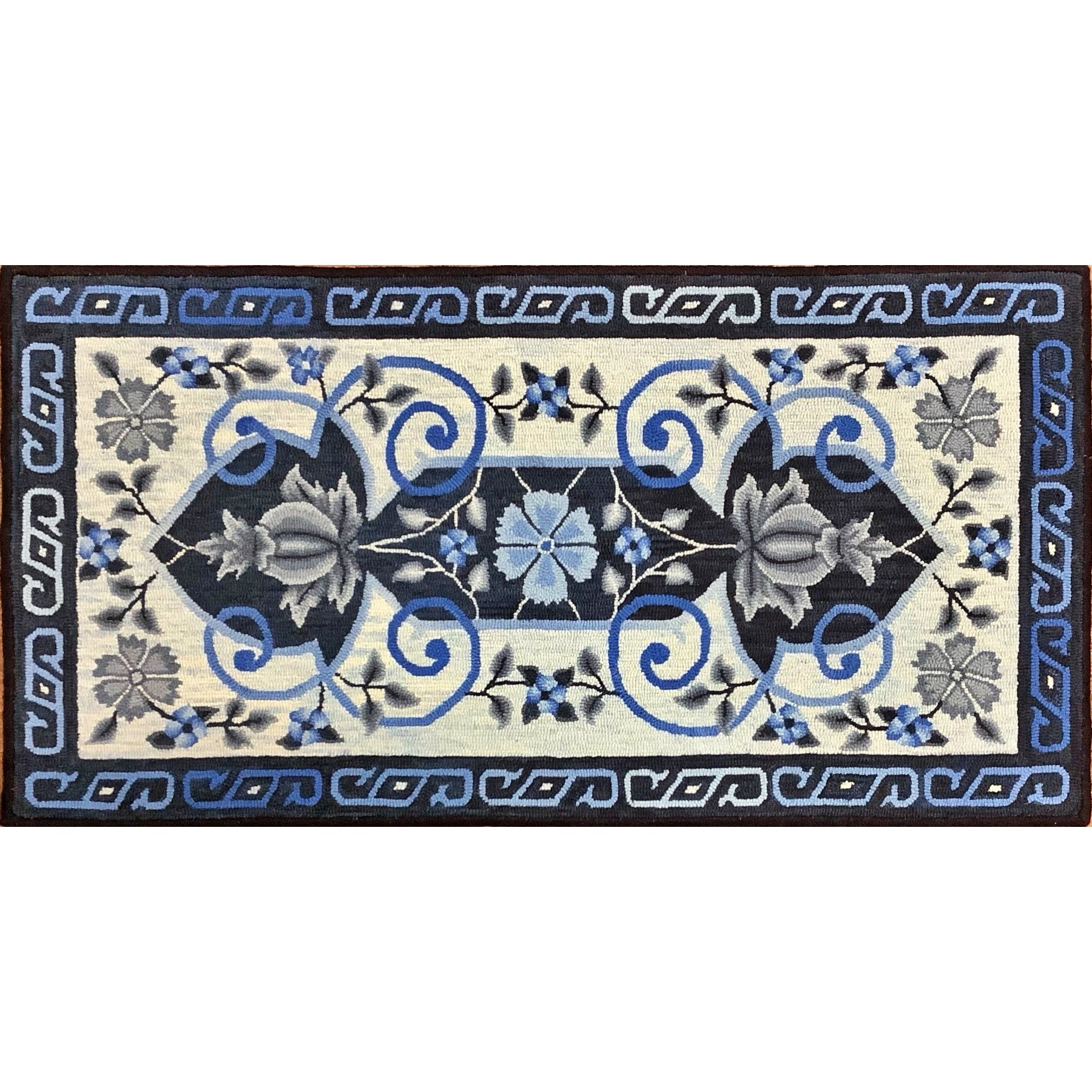 Persian Melody, rug hooked by Karen Kaiser