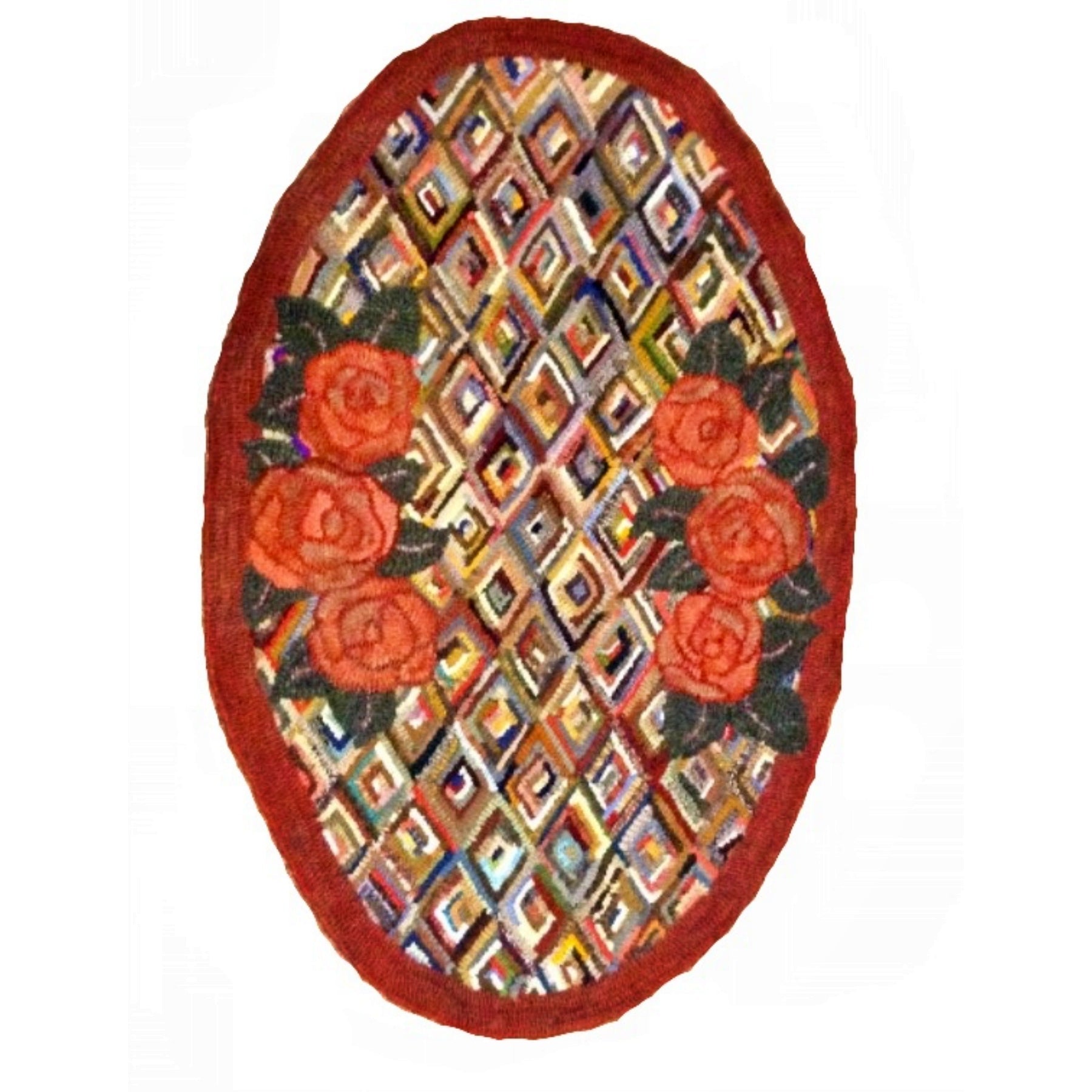 Grandmother's Rug, rug hooked by Joyce DiGregorio (adapted)