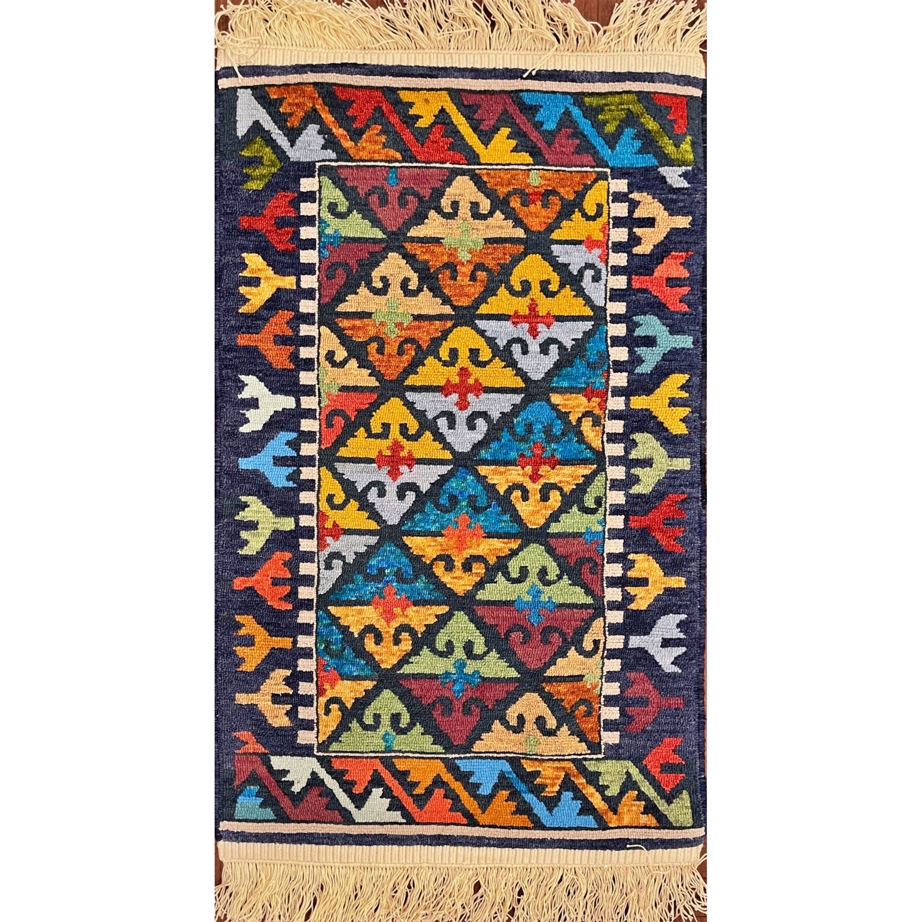 Cankiri, rug hooked by Jane McGown Flynn