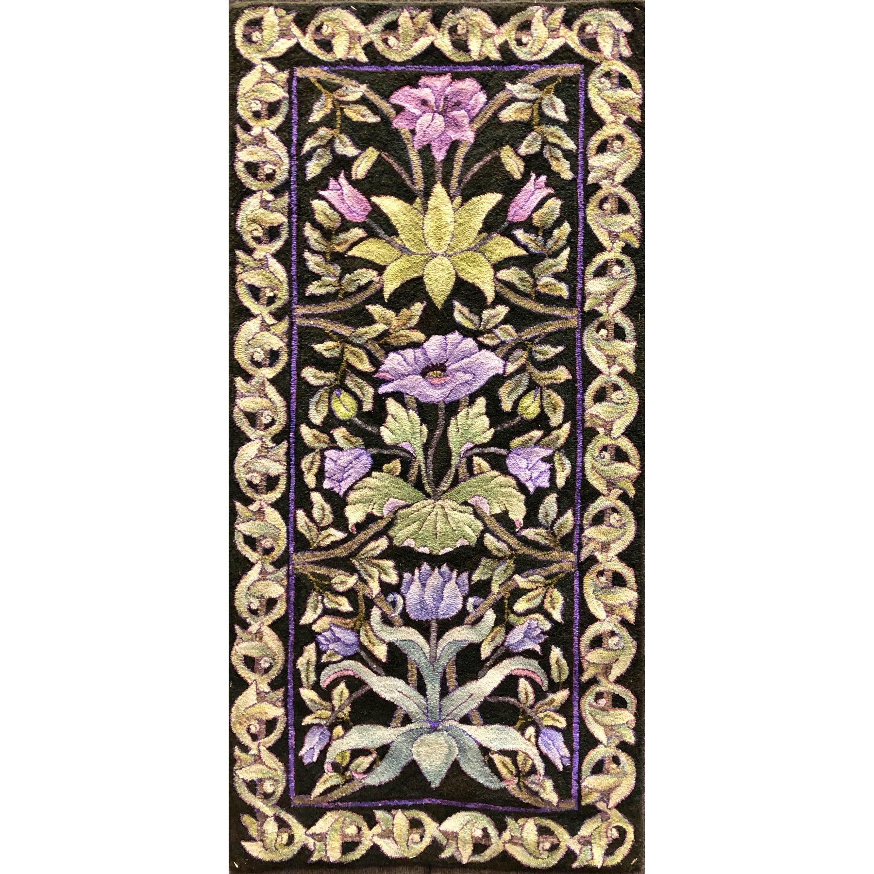 Merton Abbey, rug hooked by Sheri Matz
