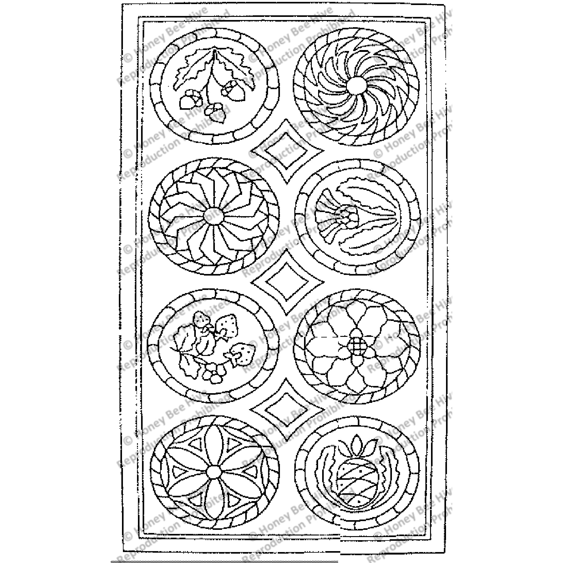 Buttermold-Widecut, rug hooking pattern