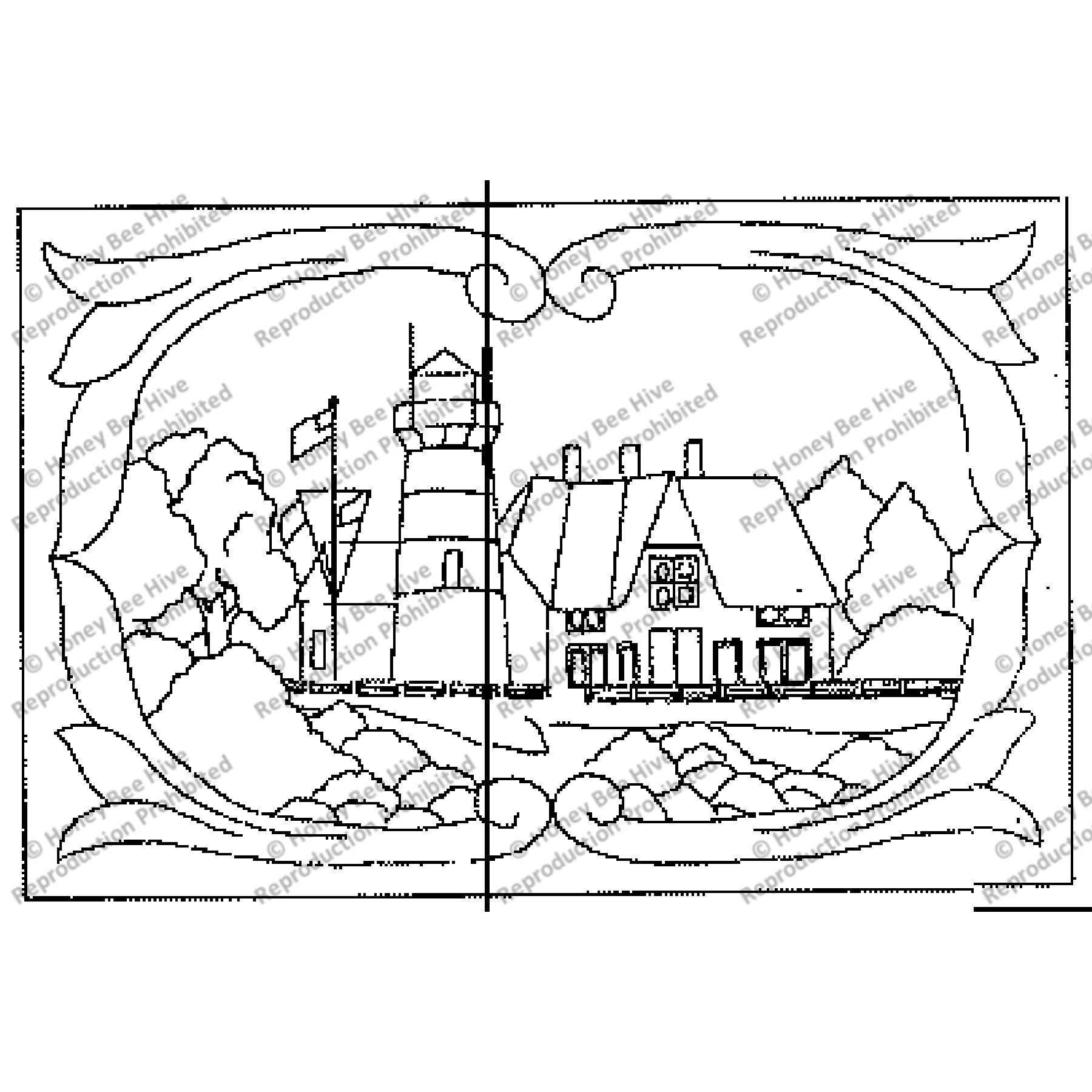 Chatham Light House, rug hooking pattern