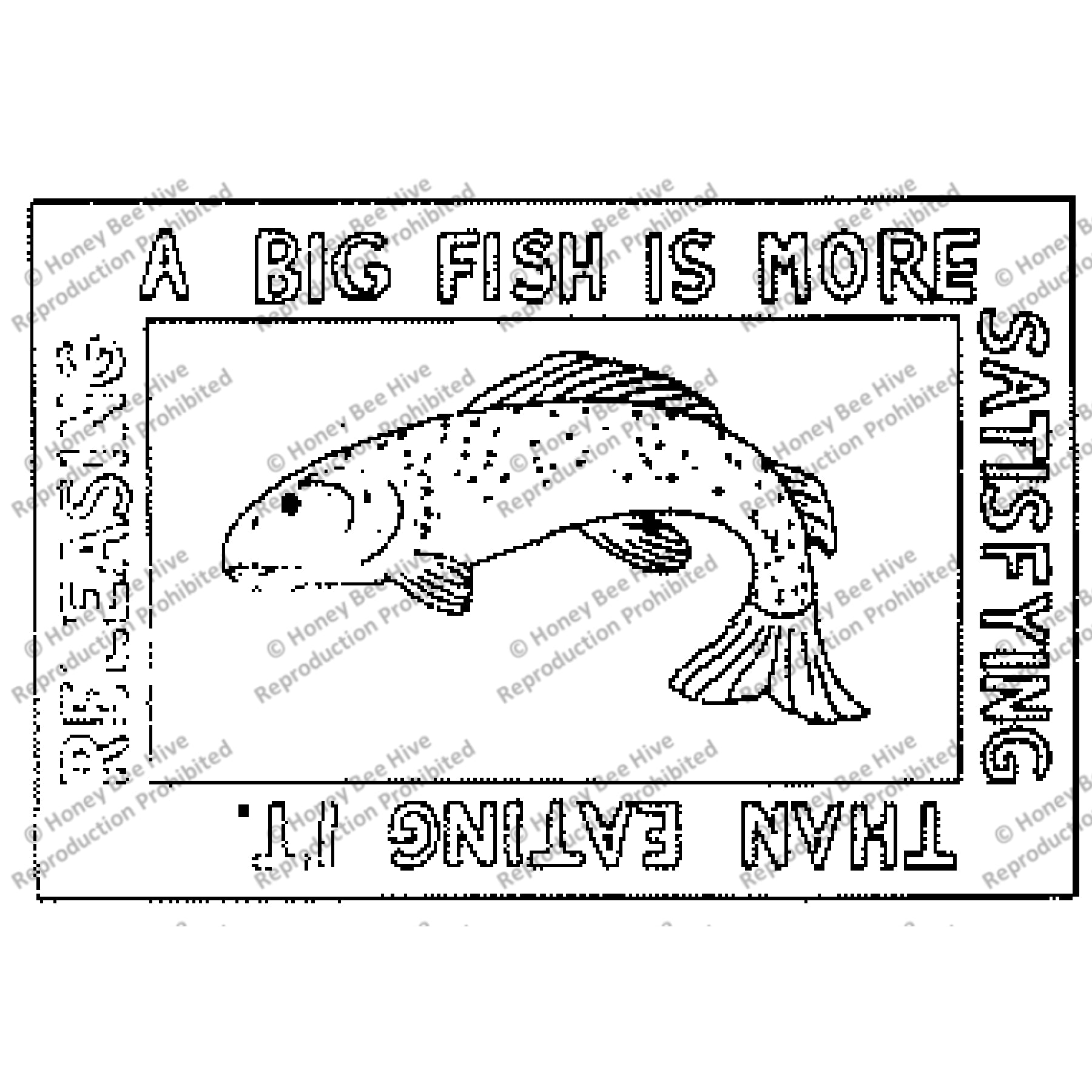 Big Fish, rug hooking pattern