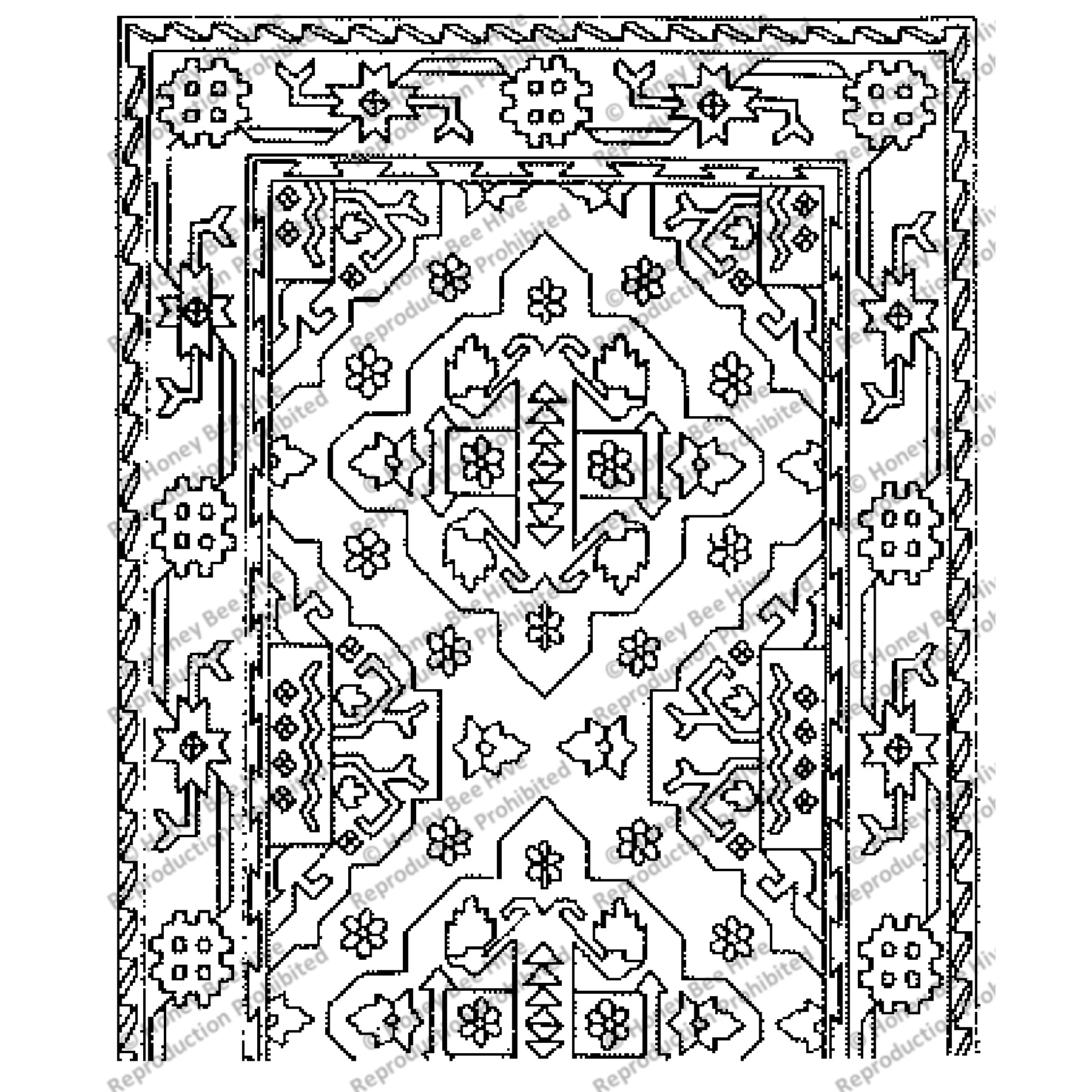 Bessarabian, rug hooking pattern